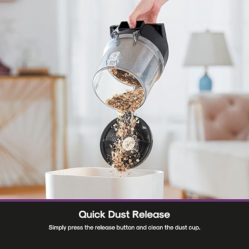 Miniatura 2 de Eureka Aspirador de recipiente sin bolsa, aspiradora de alta potencia de 1100 W para alfombras y suelos duros, tubo de extensión de filtro HEPA 2 en