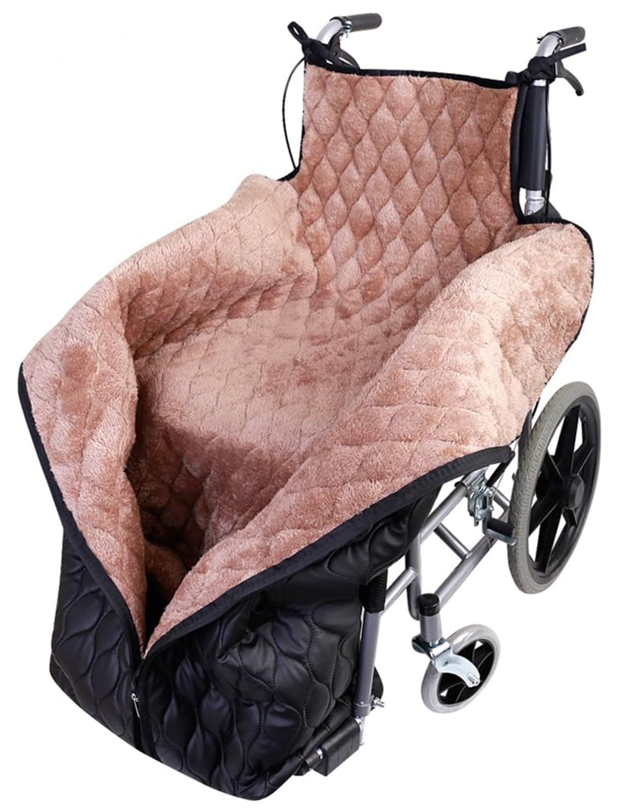 Manta para Silla De Ruedas para Calidez, Saco para Silla De Ruedas, Manta Gruesa con Forro Polar, Impermeable, Funda para Piernas para Silla De Ruedas, Accesorio para Silla De Ruedas