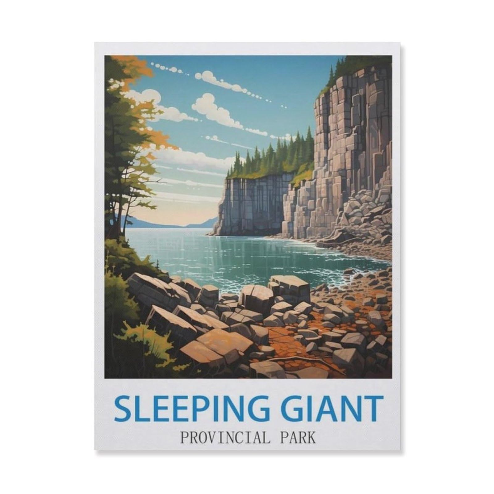 Vintage Art Metal Signs Funny Sign，Sleeping Giant Provincial Park