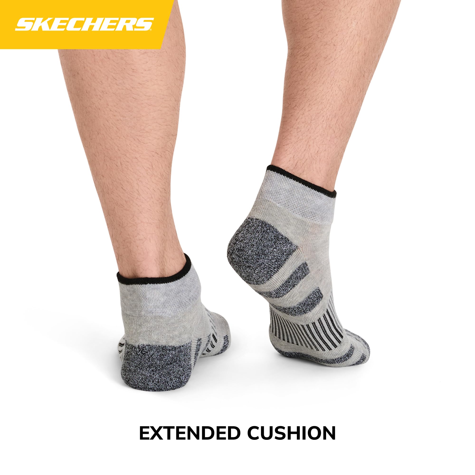 Skechers skarpety Mężczyźni 8-pack Work Collection Quarter Crew Socks, Extended Cushion & Mesh Ventilation