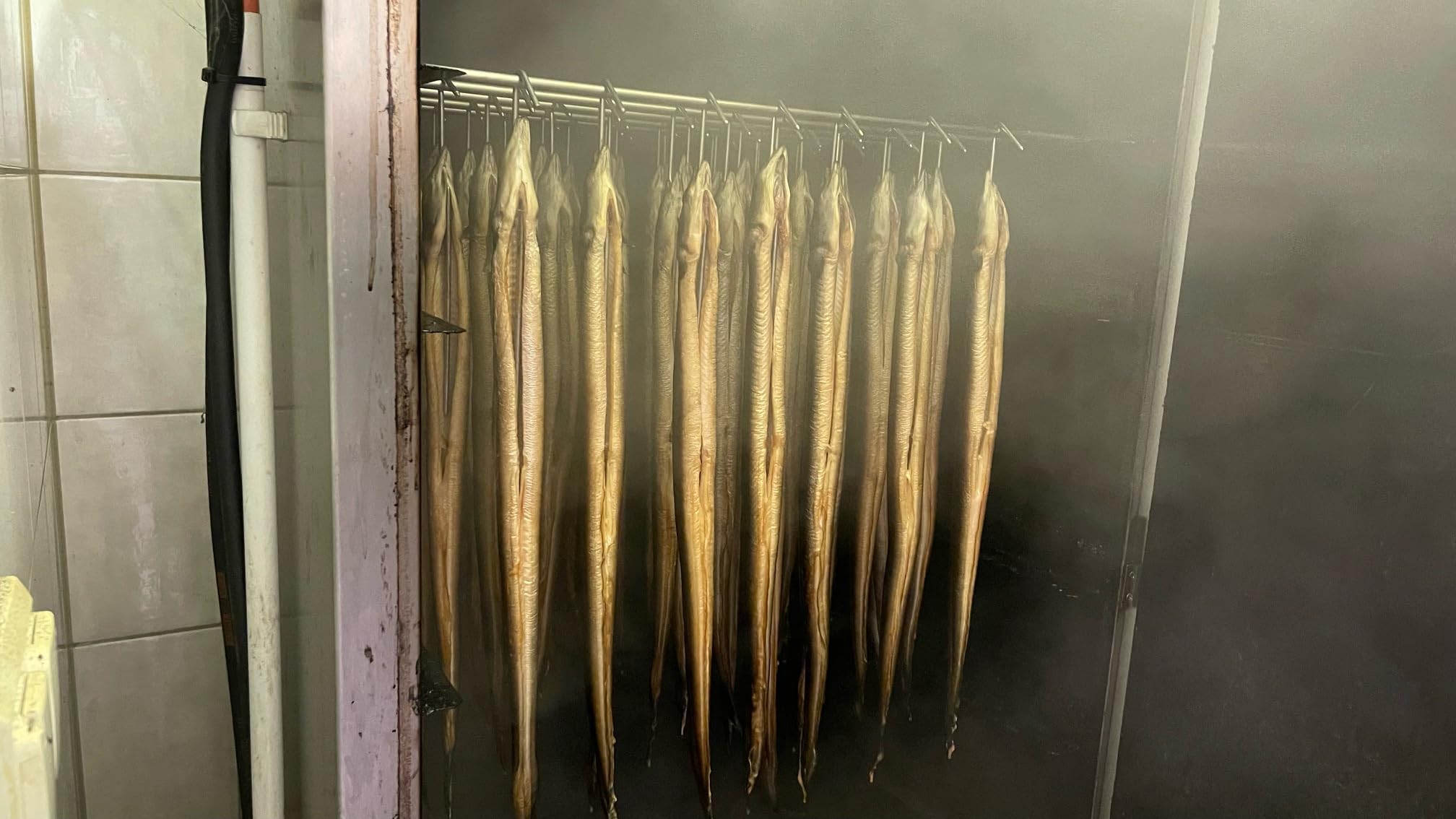 Räucheraal 1Kg frisch geräucherter Aal, frisch Zubereitet Verzehrfertig ganzer Fisch