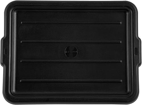 Miniatura 11 de Restaurantware - Solo tapa RW Clean 23.2 pulgadas x 16.9 pulgadas, 1 tapa a presión para caja de autobús - Con asas, tapa de plástico negro para
