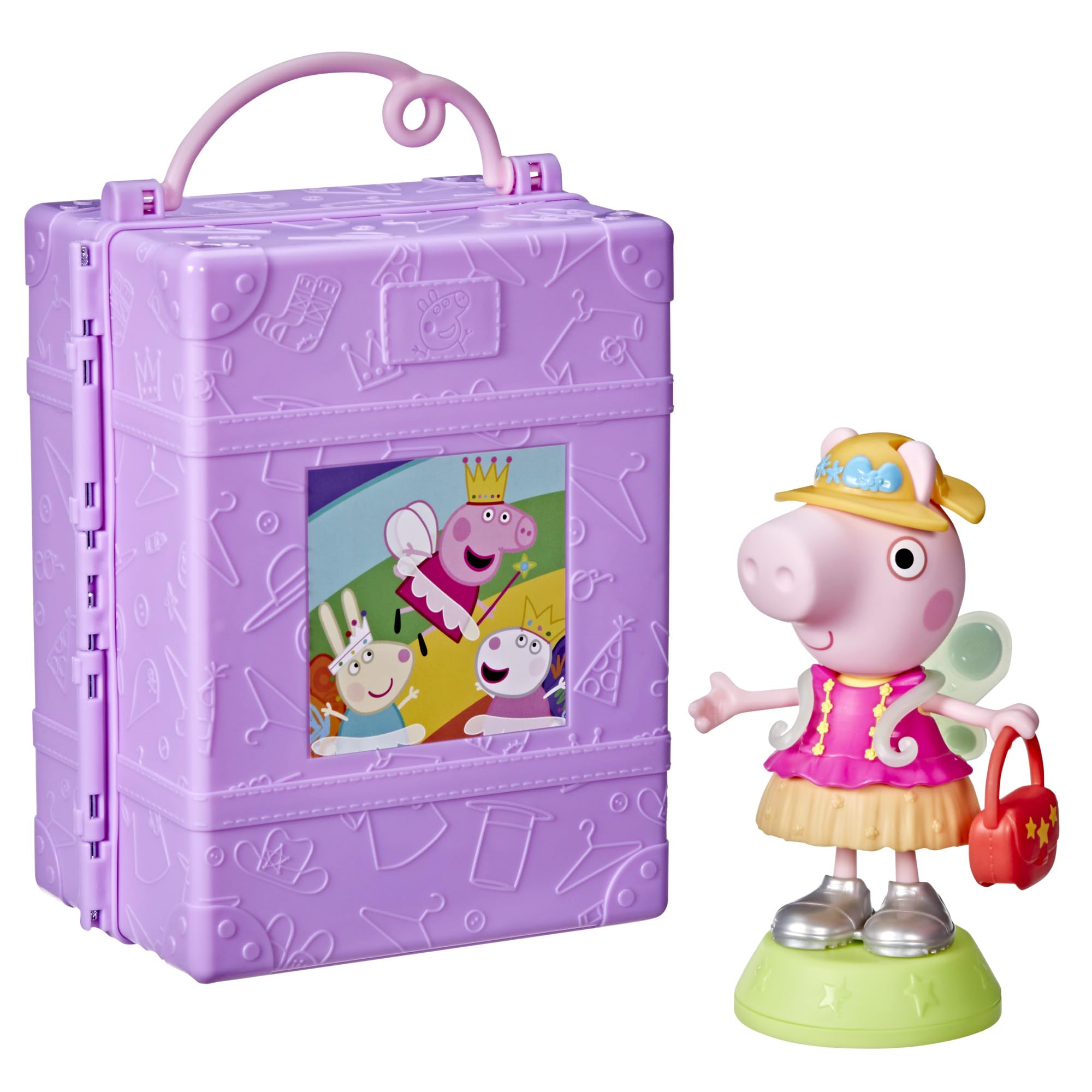 Peppa Pig Hasbro, Guardaroba di Peppa, Set di Giocattoli per Bambini e Bambine dai 3 Anni in Su, Ottima Idea Regalo, Include Action Figure di Peppa, 14 Accessori e Sticker