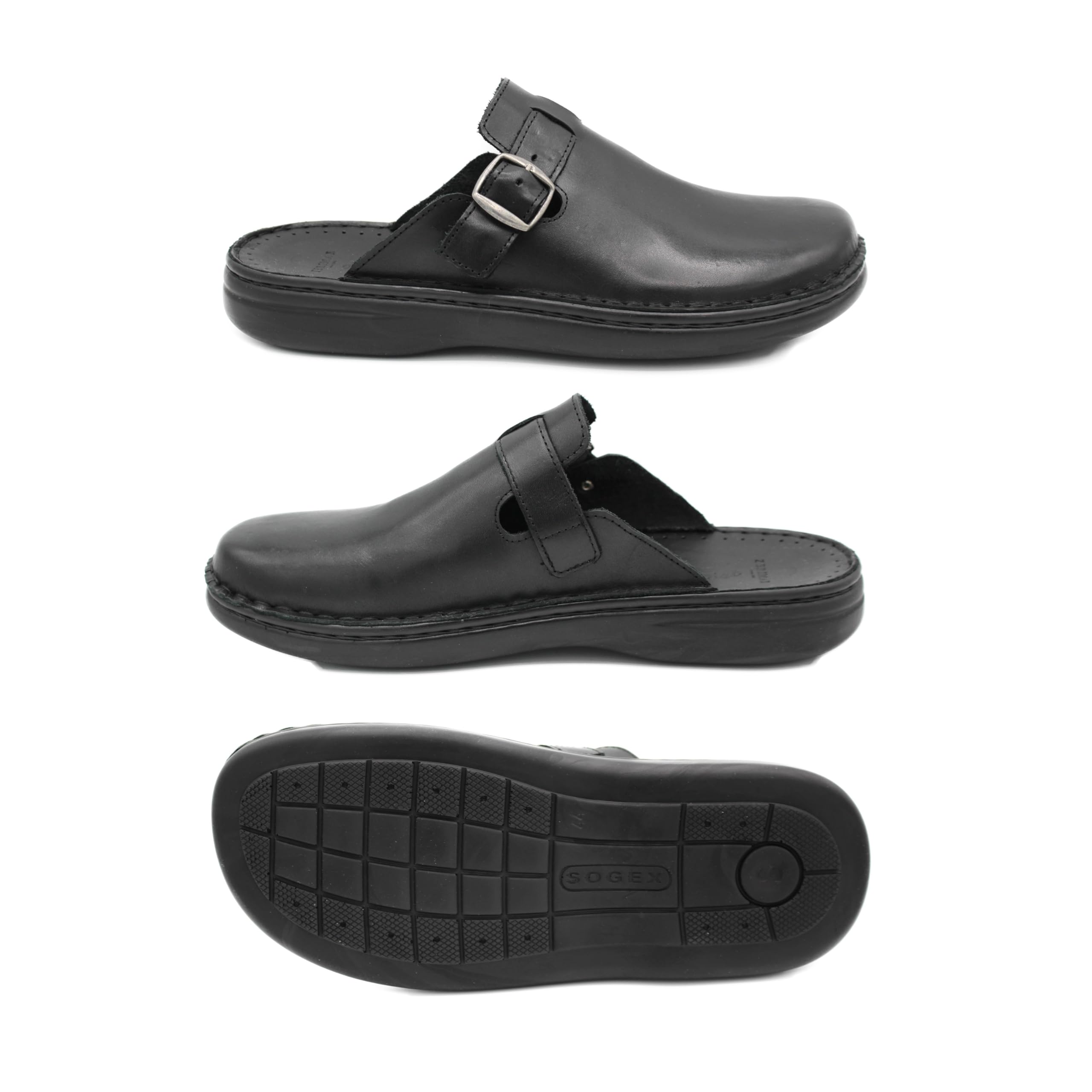 Zerimar Zuecos Hombre de Piel - Zuecos de Verano para Hombre - Sandalias Hombre Piel - Calzado Cómodo y Ligero para el Verano y Tiempos Libres