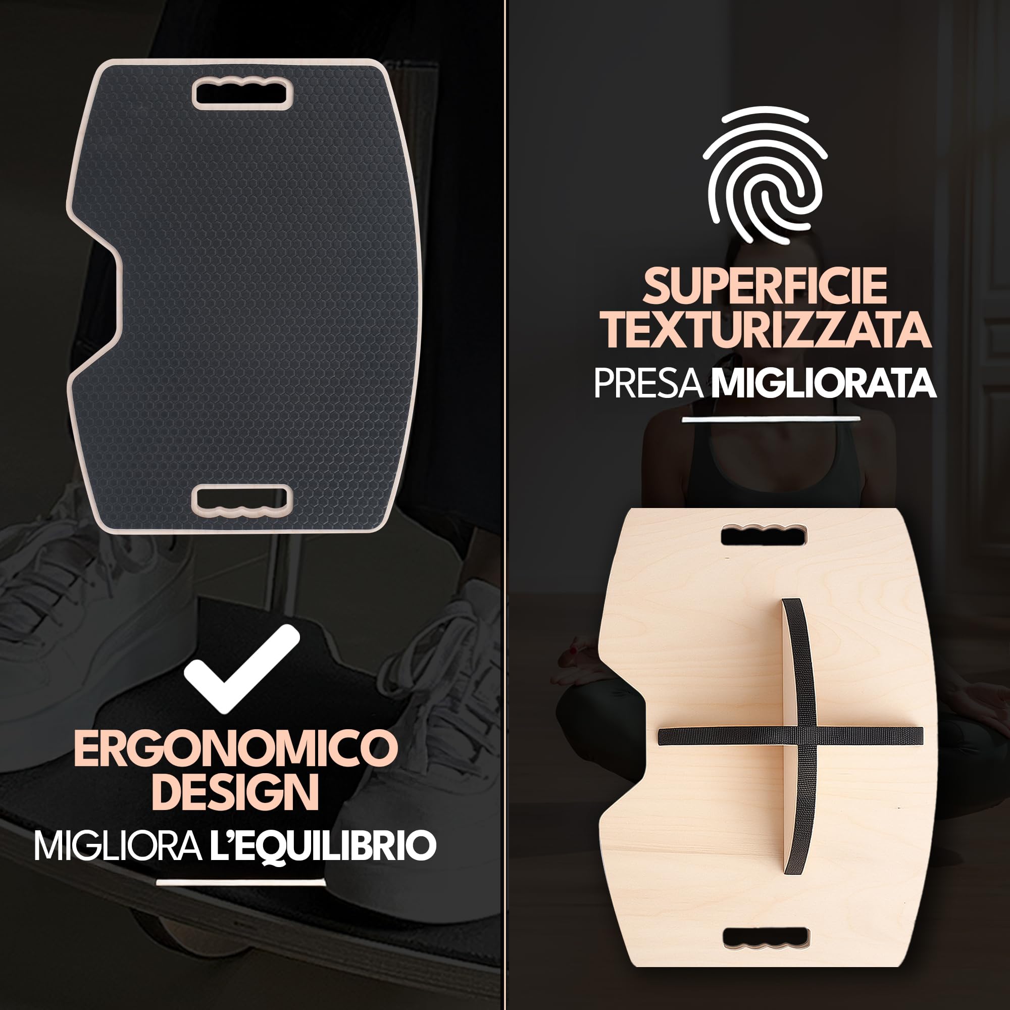 Poggiapiedi da Scrivania Ergonomico Movimento 4D Ultra Confortevole Suola in EVA Design Minimalista ed Elegante Poggia Piedi Scrivania Piedi Ideale per Casa e Ufficio