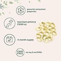 Vista 3 de Cápsulas blandas de vitamina E, 1200 IU, 240 unidades, promueve la piel, antioxidante e inmune, píldoras líquidas de aceite de vitamina E premium