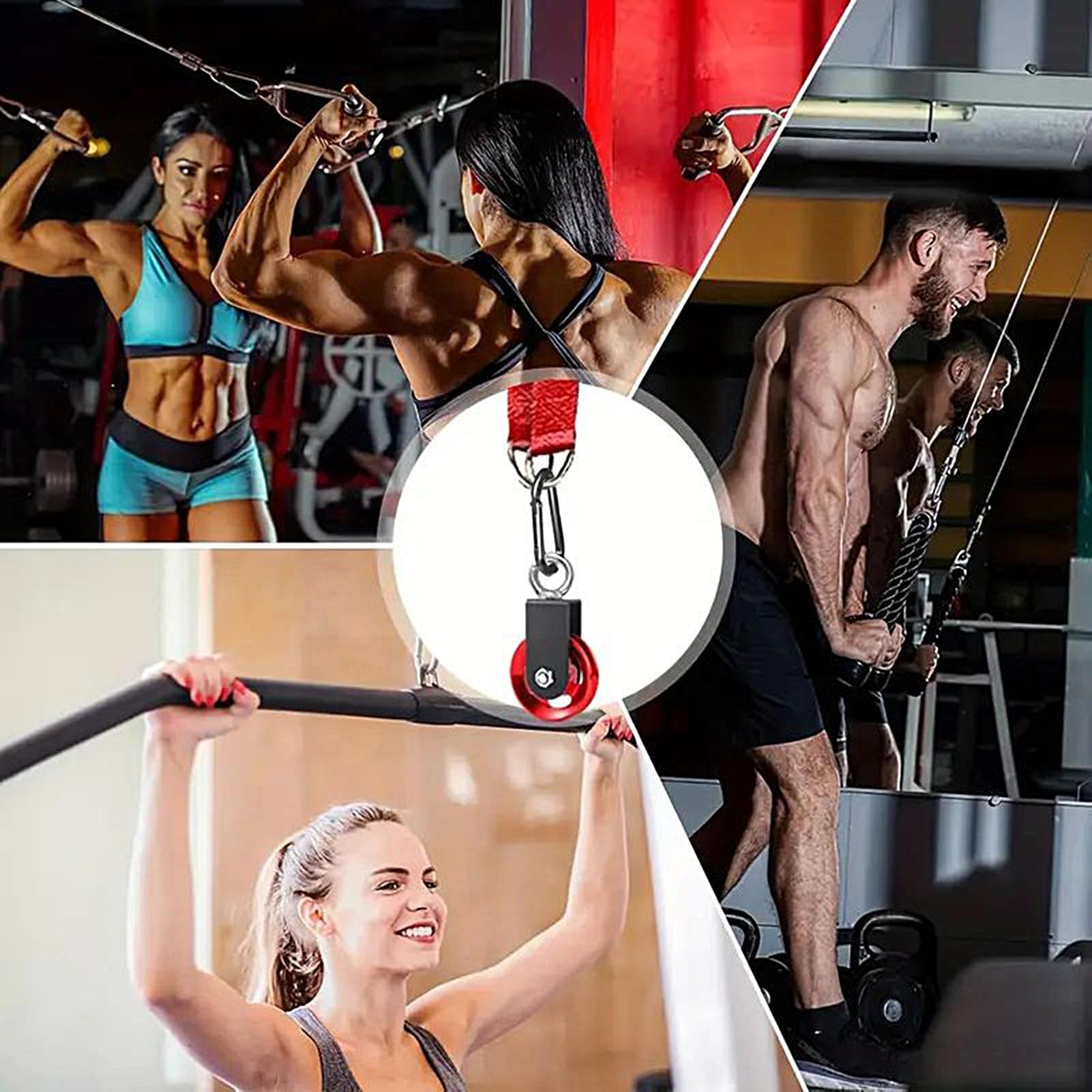 Pulley System, Weight Cable Pulley, 11.61x1.5inch, Smooth Load-Bearing Mechanism, Quick-Release Design, Multifunctional Gym Accessory for Home Workout Setup, Equipment Handling