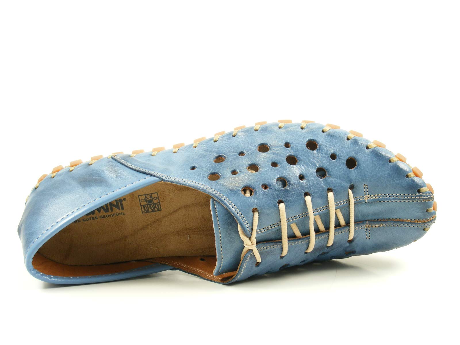 Gemini Damen Halbschuh Schnürschuh Leder Sneaker Lochmuster 031210-02