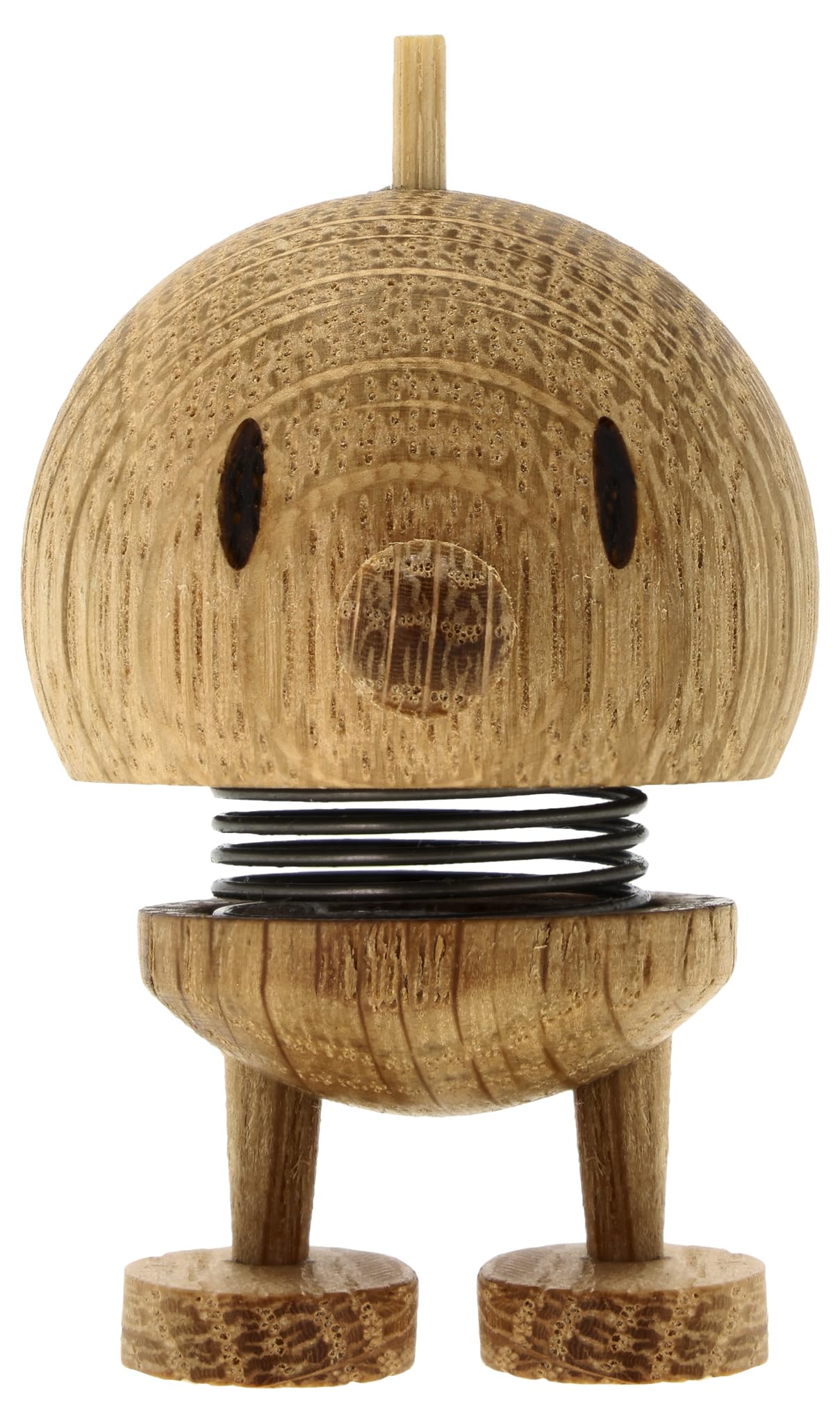 Hoptimist Bumble Wobbly Figure Decoration – Wooden Desk and Office Gadget – Fun Collectible Gift for Men and Women – Danish Design – Oak – 5.8 x 3.5 cm – X-Small – Oak