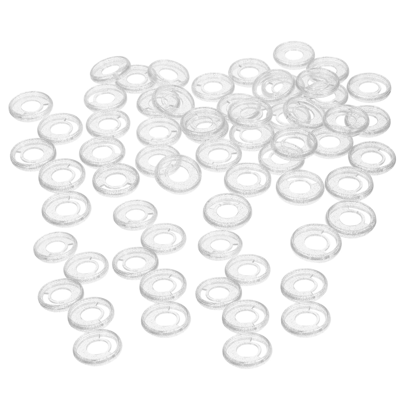 TEHAUX Lot De 4 De Reliure en Plastique pour Feuilles Mobiles Ronds pour Agenda Petits De Reliure Réutilisables 50 Pièces X 4