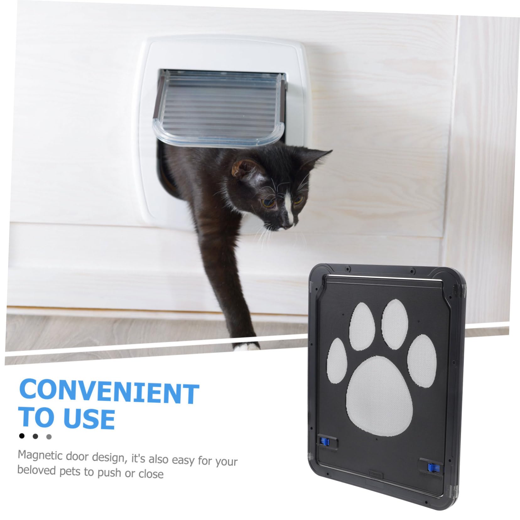 ibasenice 1 Ensemble Porte Moustiquaire pour Animaux Intelligente Chatière avec Verrouillage Automatique pour Petits Chiens et Dimensions Accessoire Pratique pour Intérieur et Extérieur