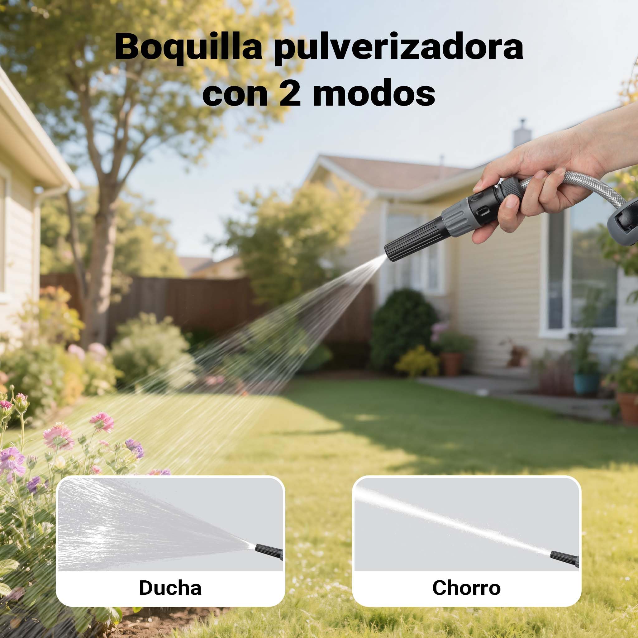 XPOtool Schlauchbox mit Aufroll-Automatik 15m Wasserschlauch zur Wandmontage für Gartenbewässerung