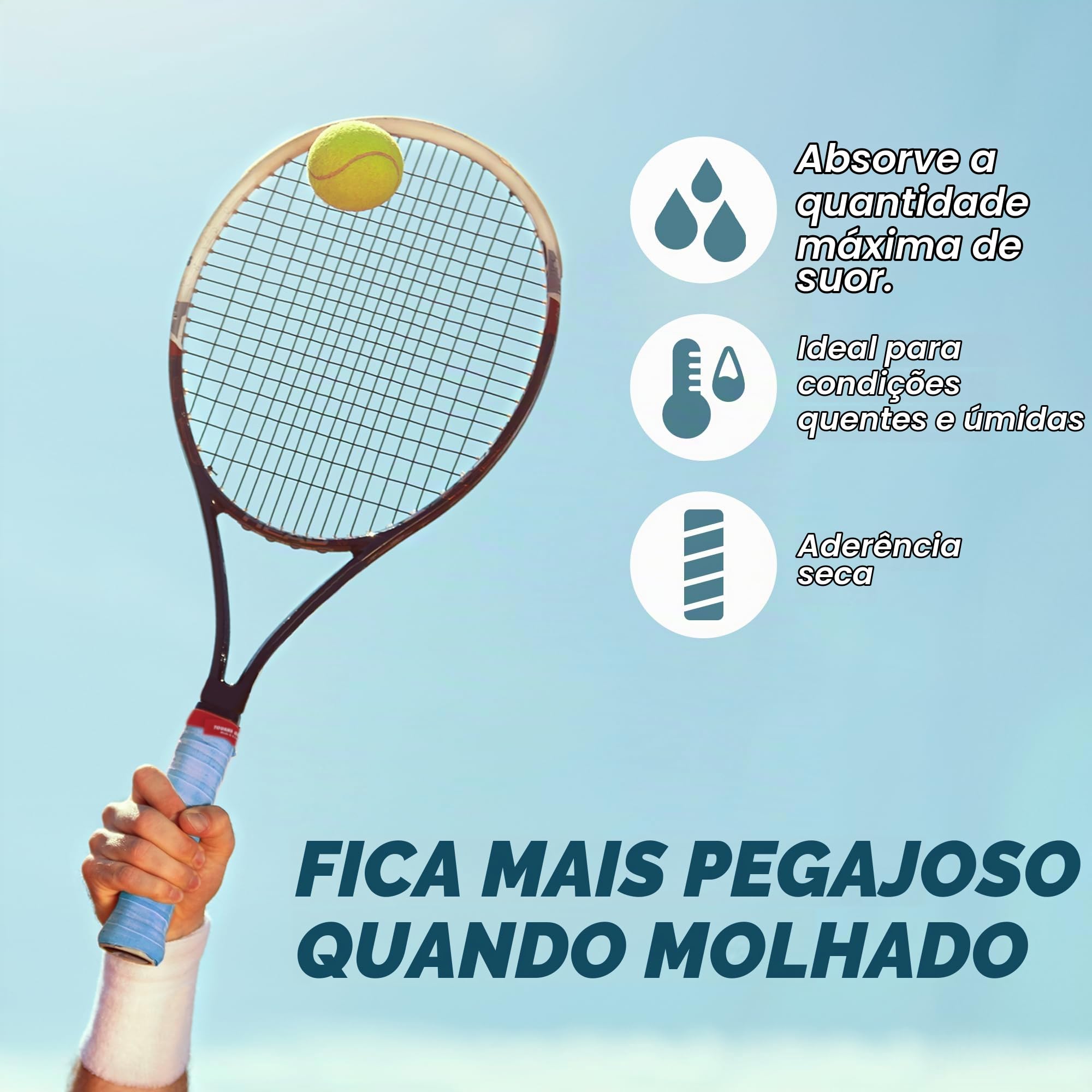 Tourna Grip XL Original Dry Feel Tennis Grip Pacote com 10