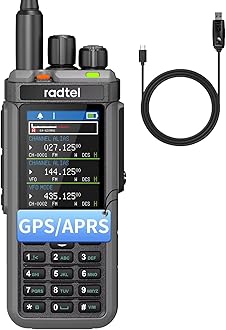 Radtel RT-880G GPS APRS Ham Radio 10W Walkie Talkie Portable CB Radio 1024 Channels HF SSB Rx with Cross-Band Repeater, 2.4 Inch Color Display, 2400mAh Rechargeable Battery,