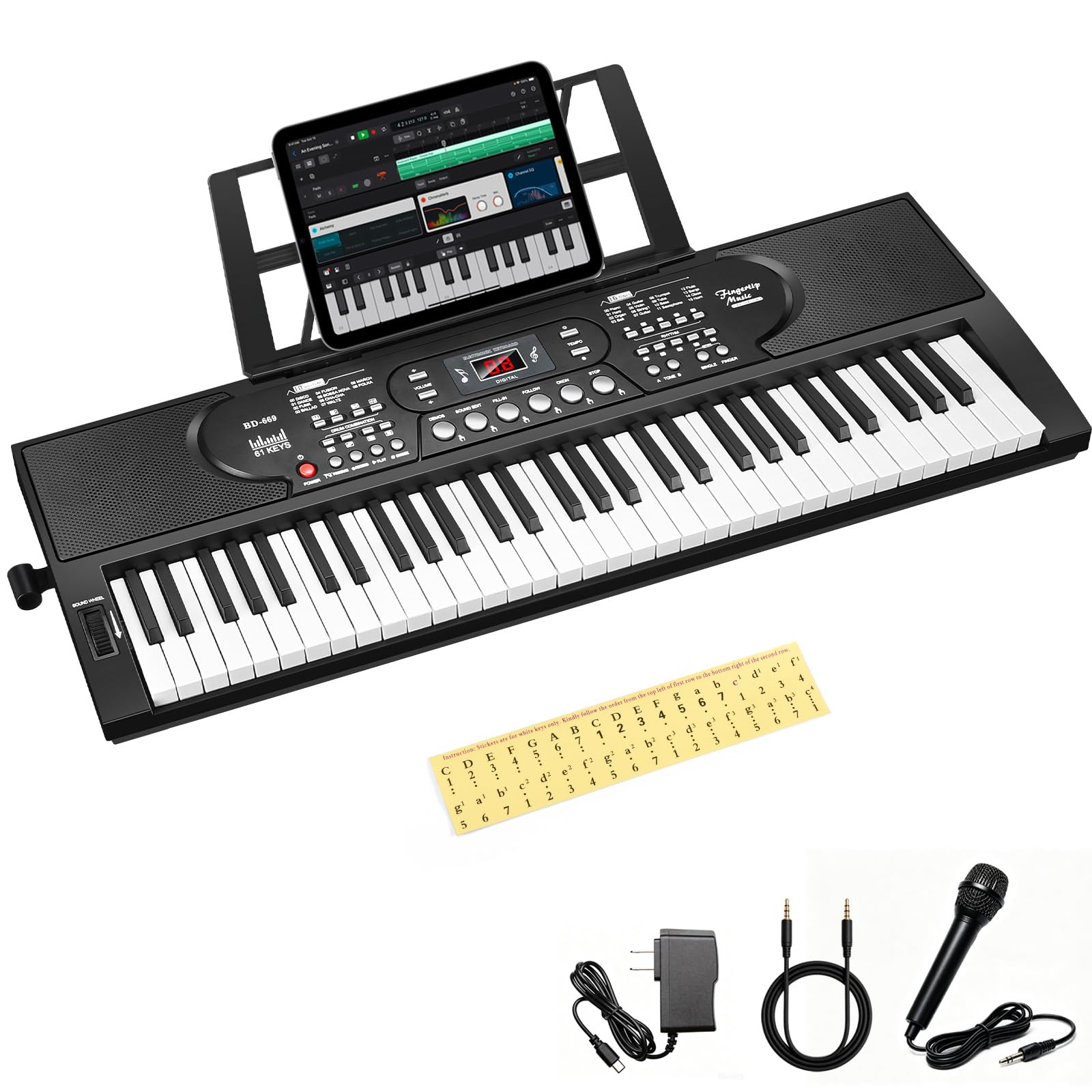 61 Key Keyboard Piano, Portable Electric Keyboard Piano for Beginners