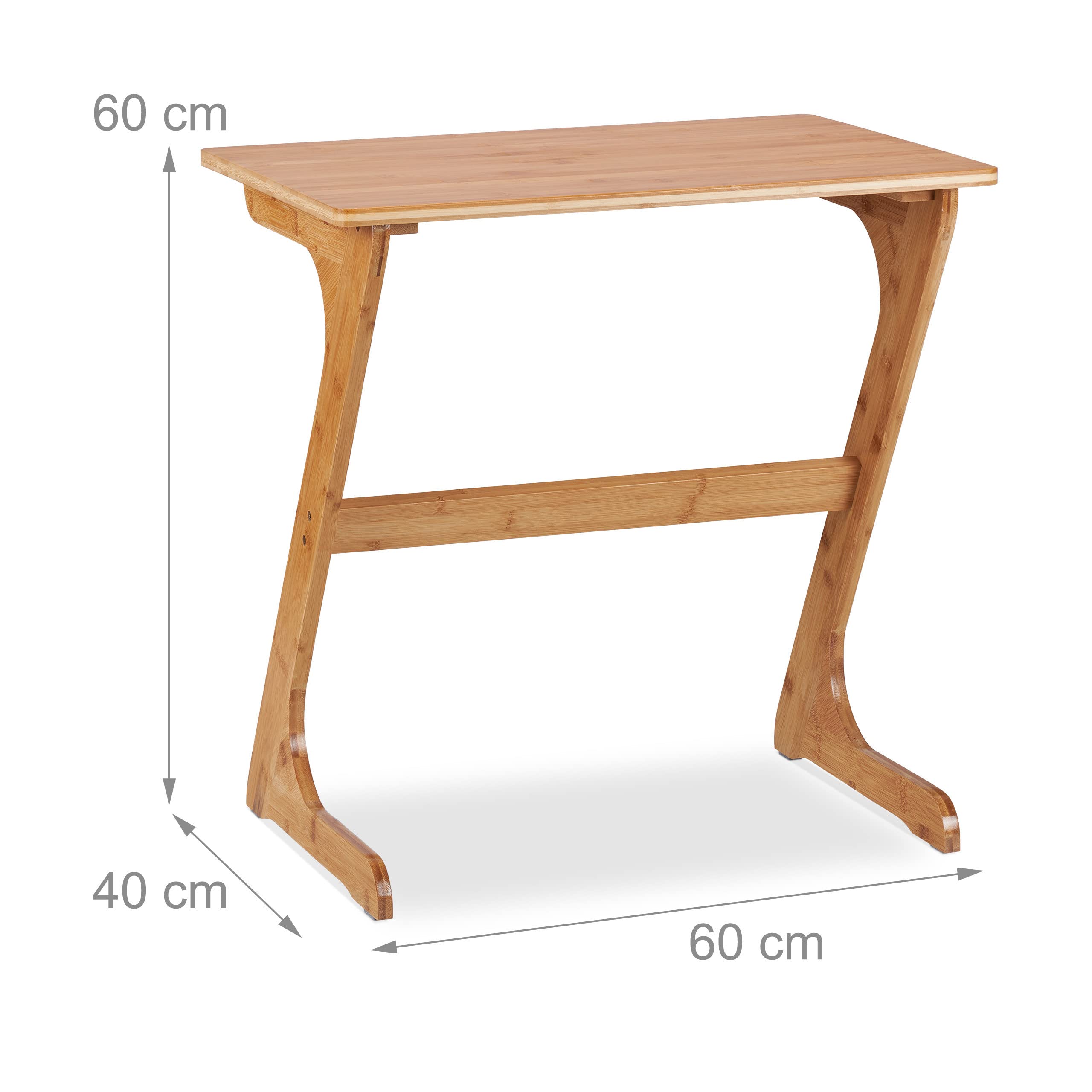 Tavolino Laptop In Bambù - 60x60x40 Cm | Per Divano E Letto | Design Naturale E Resistente - Foto 9