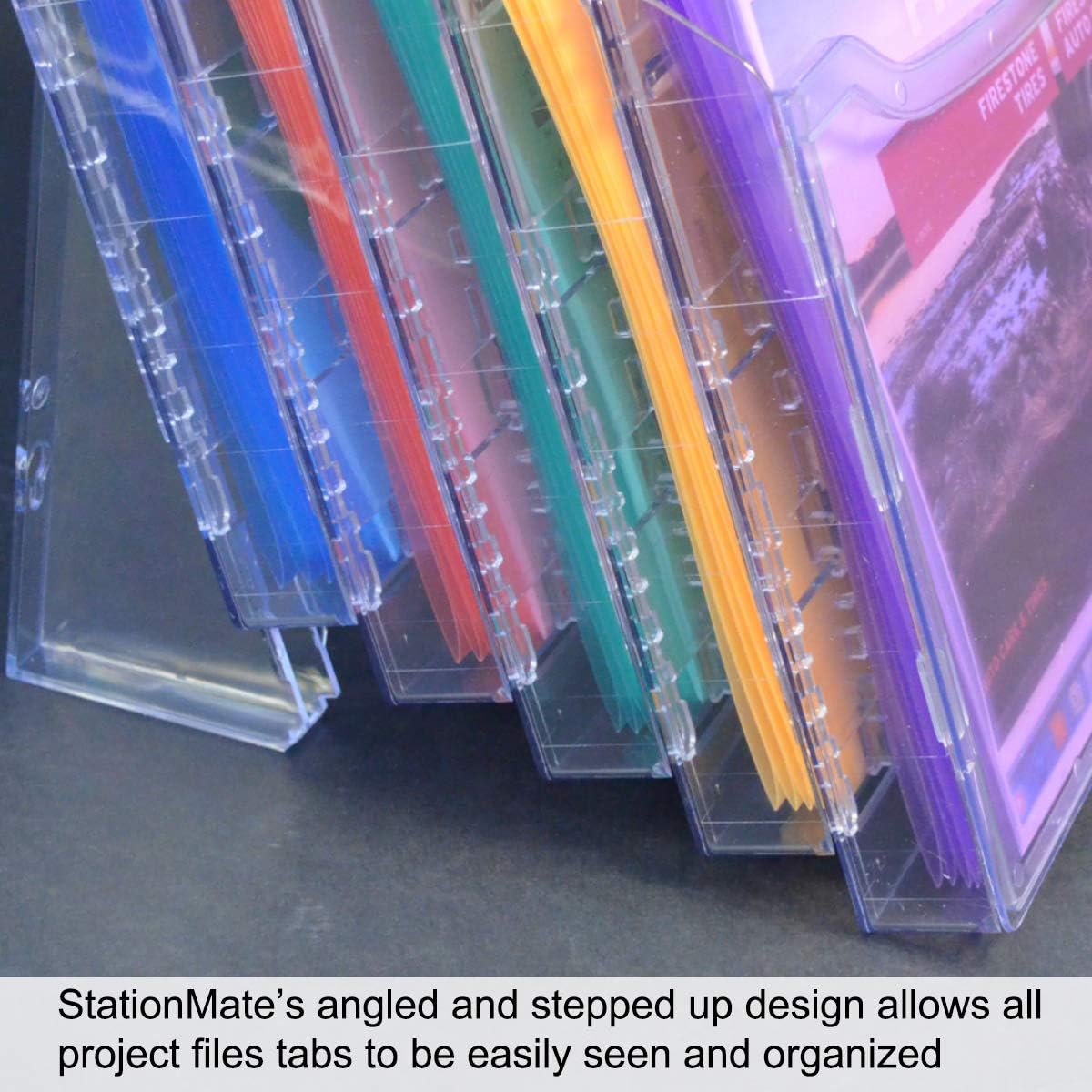 Ultimate Office StationMate StepUp File Desktop Organizer with 18, 3rd-Cut PocketFile Project Files : Office Products