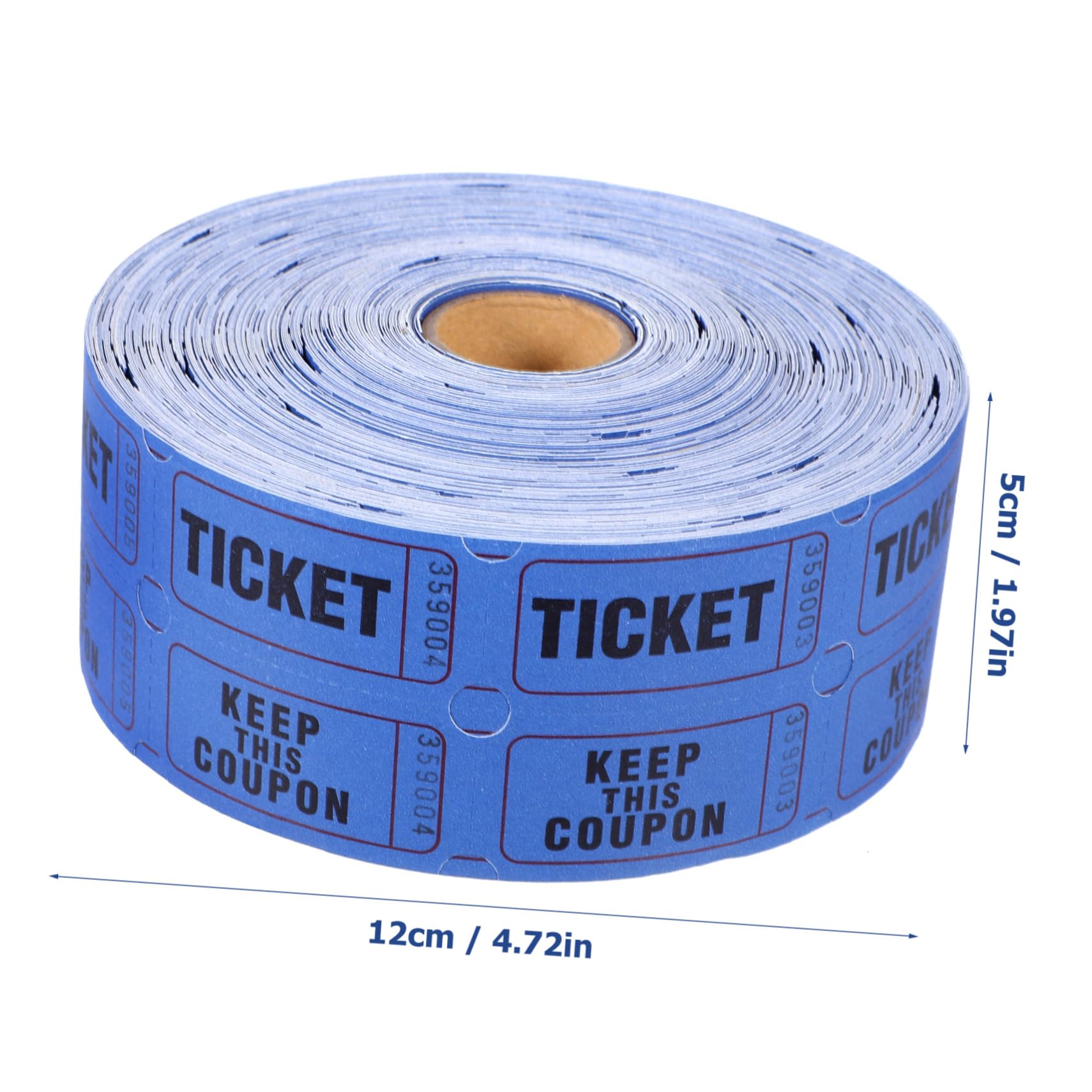 Boletos para Rollo Perforados Papel para en Fácil Rifa Azul de Uso Separación Ideales Divertidos y para Eventos y Sorteos