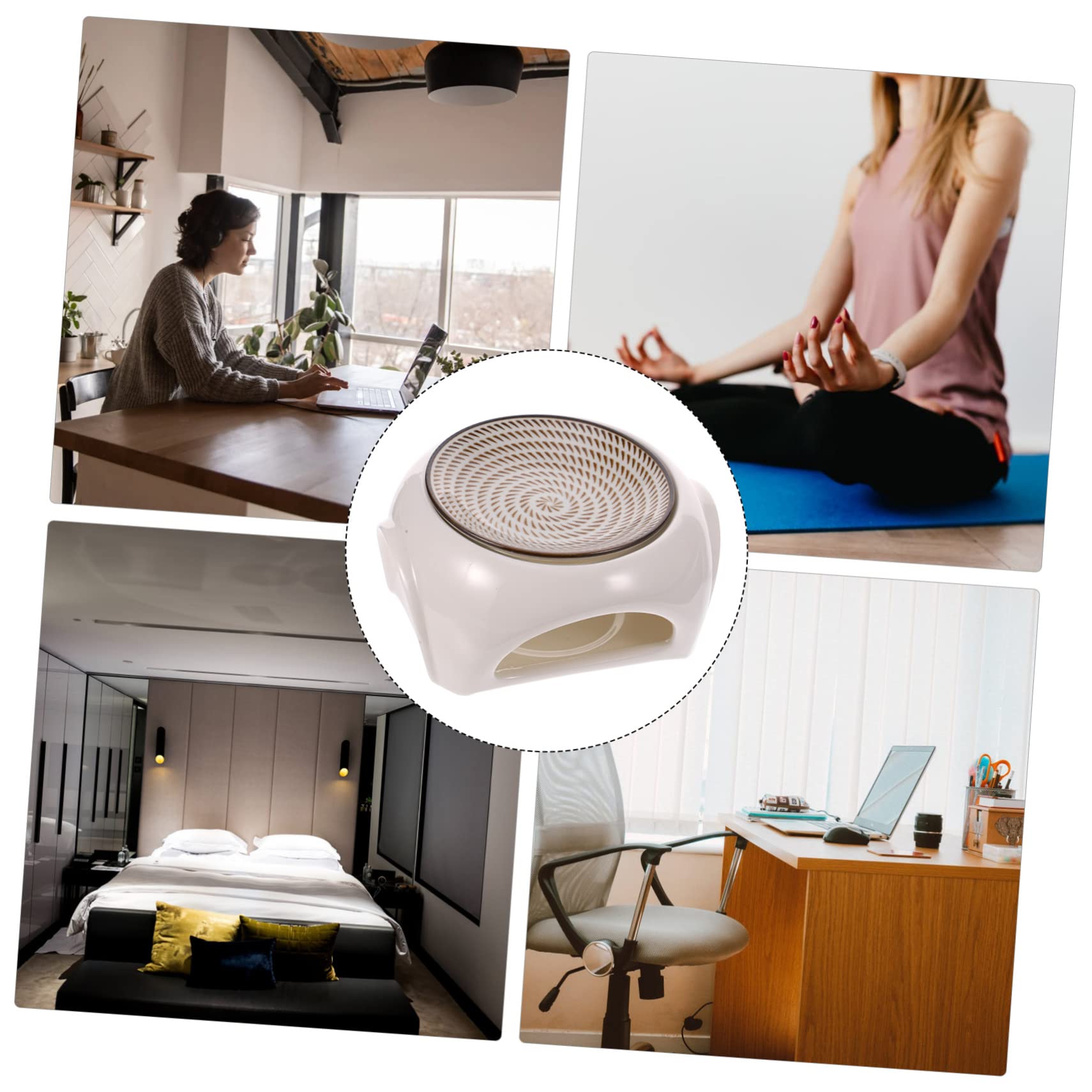 GARVALON Keramik Aromatherapie Lampe Duftlampe für Wachs Melts Schnell Duftend Einfach Bedienbar für Wohnzimmer und Geschenk zur Hauseinweihung