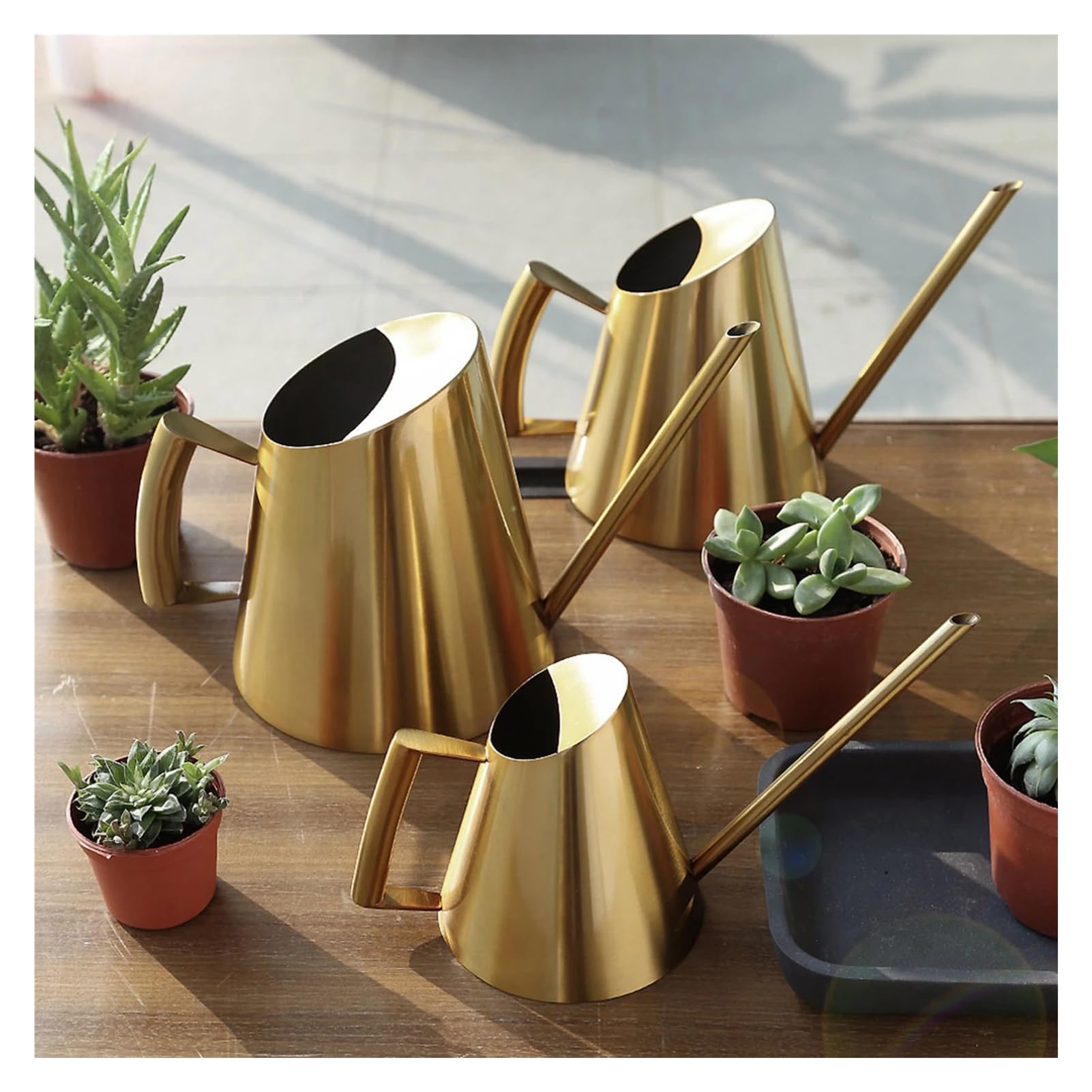 Regadera Regadera de Acero Inoxidable con Boquilla de Boca Larga for riego de Flores y Plantas de jardín, Accesorios for el hogar y el jardín. para Uso doméstico(1500ml)