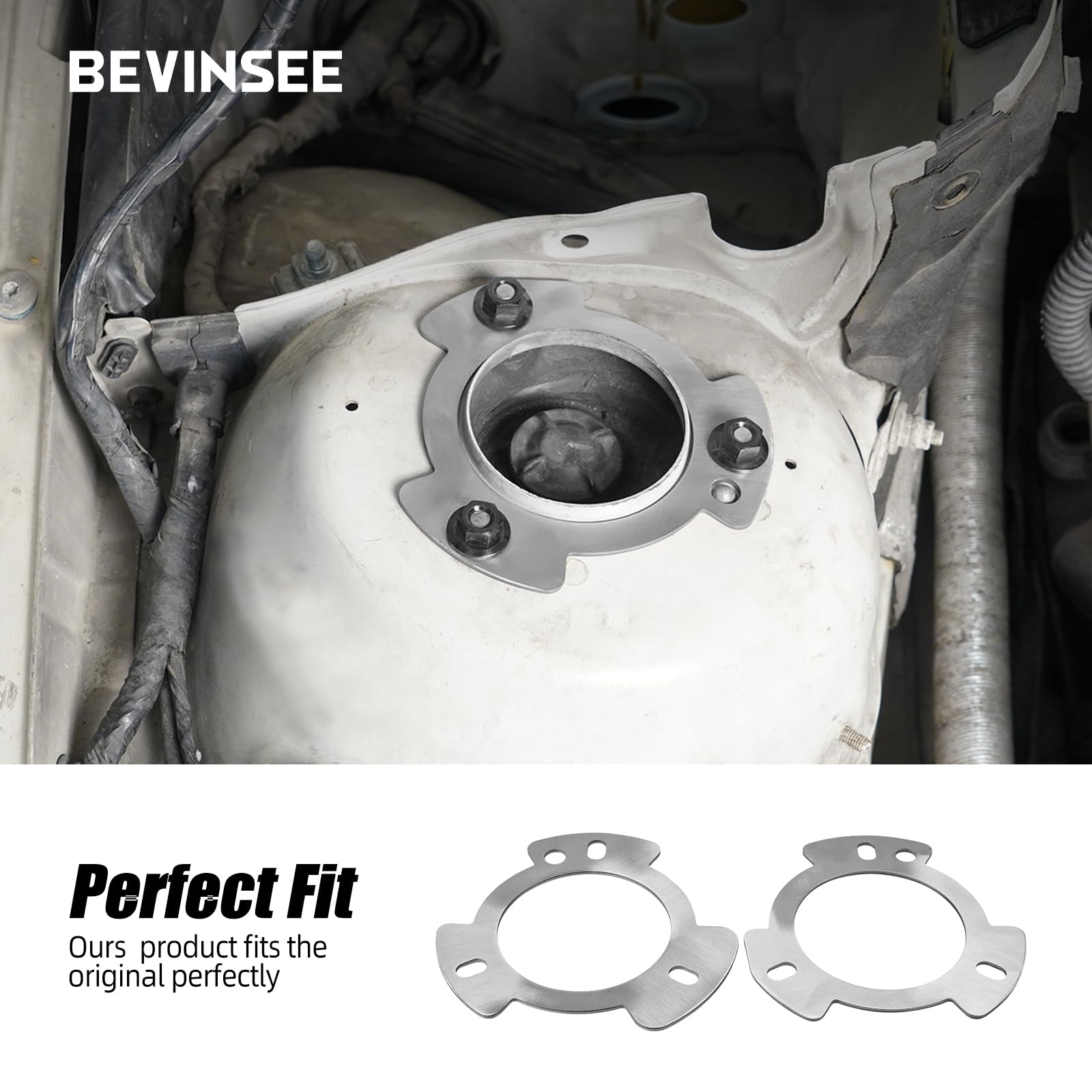 Bevinsee Refuerzo de torre de puntal delantero compatible with E46 323i 325i 328i 330i
