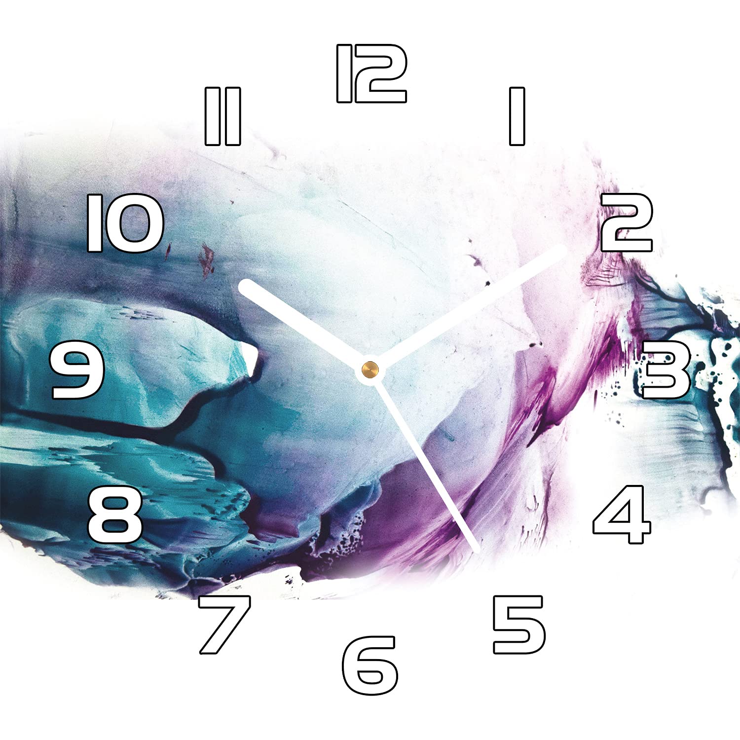 Horloge murale en verre Coloray résistant aux projections pour nettoyer facilement votre cuisine