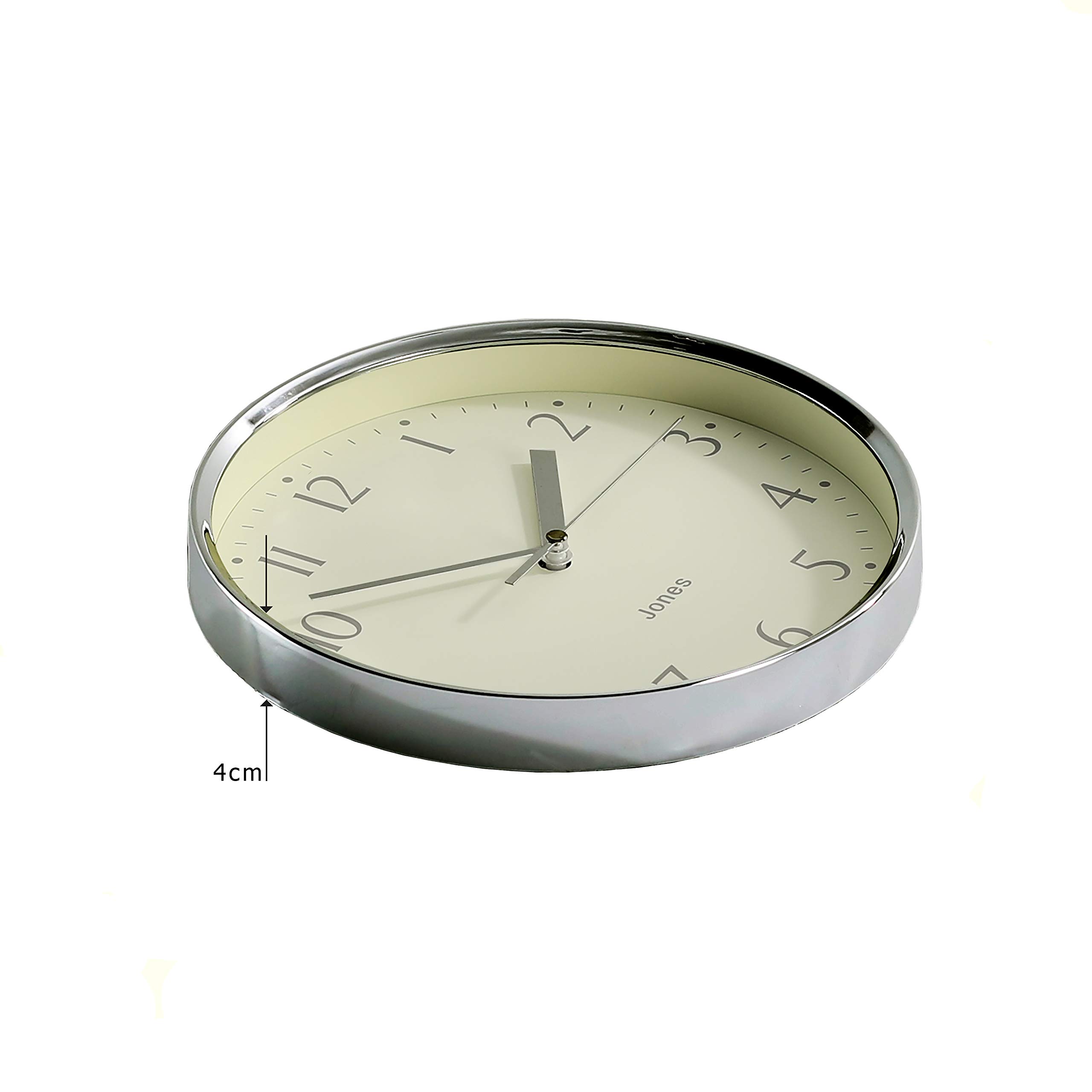 Jones Clocks® Dime Small Round Wall Clock Kitchen Clock Living Room Clock Office Clock