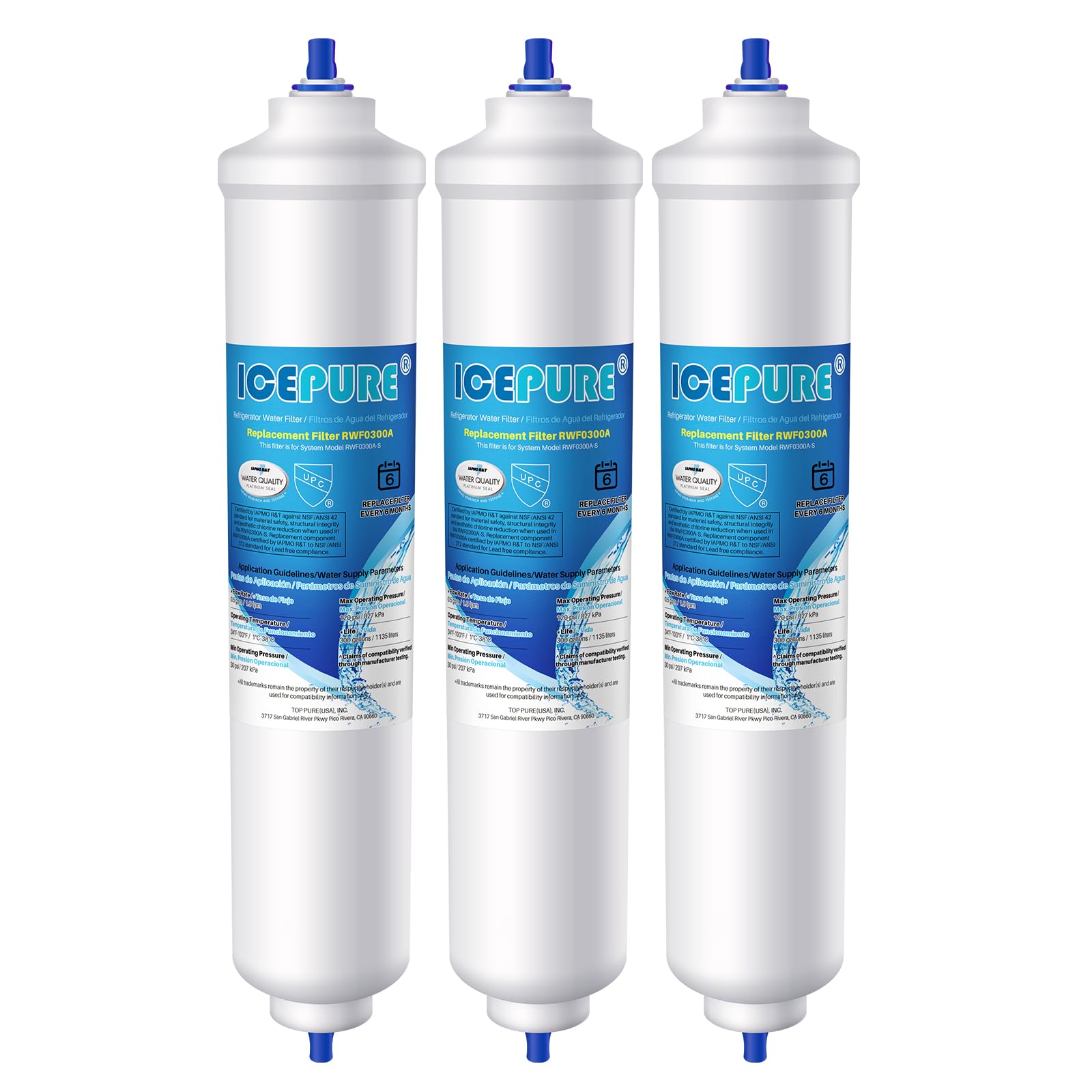 ICEPURE Refrigerator Water Filter Compatible with Samsung DA29-10105J, DA29-10105J HAFEX/EXP, DA99-02131B, WSF-100, EF9603