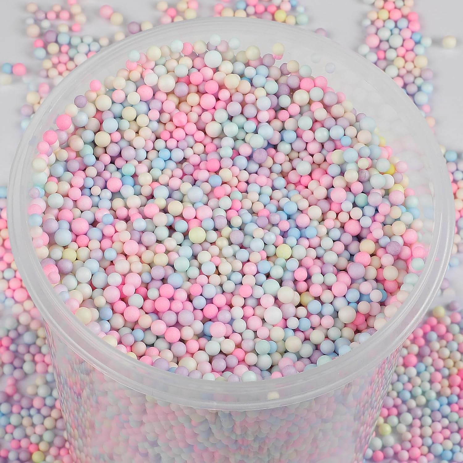 Styroporkugeln，Styroporkugel, Styropor Kugeln,Styroporkugeln Klein, Styroporperlen,2-3mm,Bunte,DIY, Handwerk,Styroporkugeln Zum Befüllen Geschenkbox,Fluffy Slime und Foam Clay