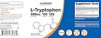 Vista 6 de Nutricost L-triptófano 500 mg, 120 cápsulas - con bioperina, sin gluten, sin OMG