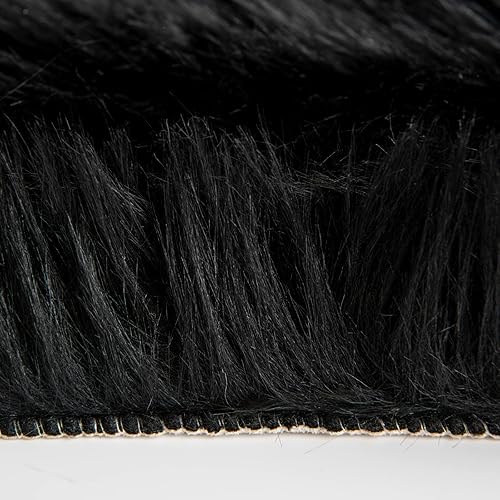 Miniatura 4 de Miulee - Tapete esponjoso, suave y mullido de pelo sintético, alfombra en forma de nube de felpa para Halloween, dormitorio, sala de estar, sofá