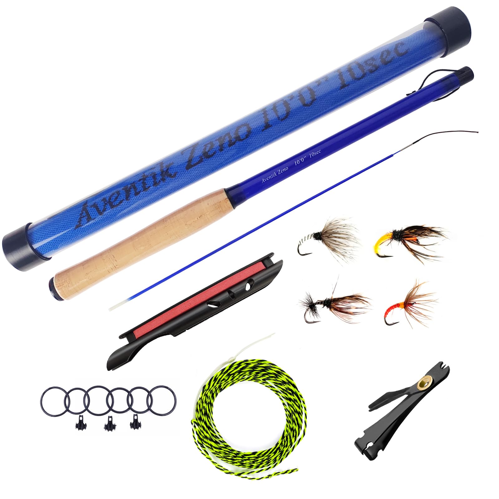 Aventik Zeno S2-Glass Tenkara Rod Combo(10'0'' 10Sec Blue Combo)