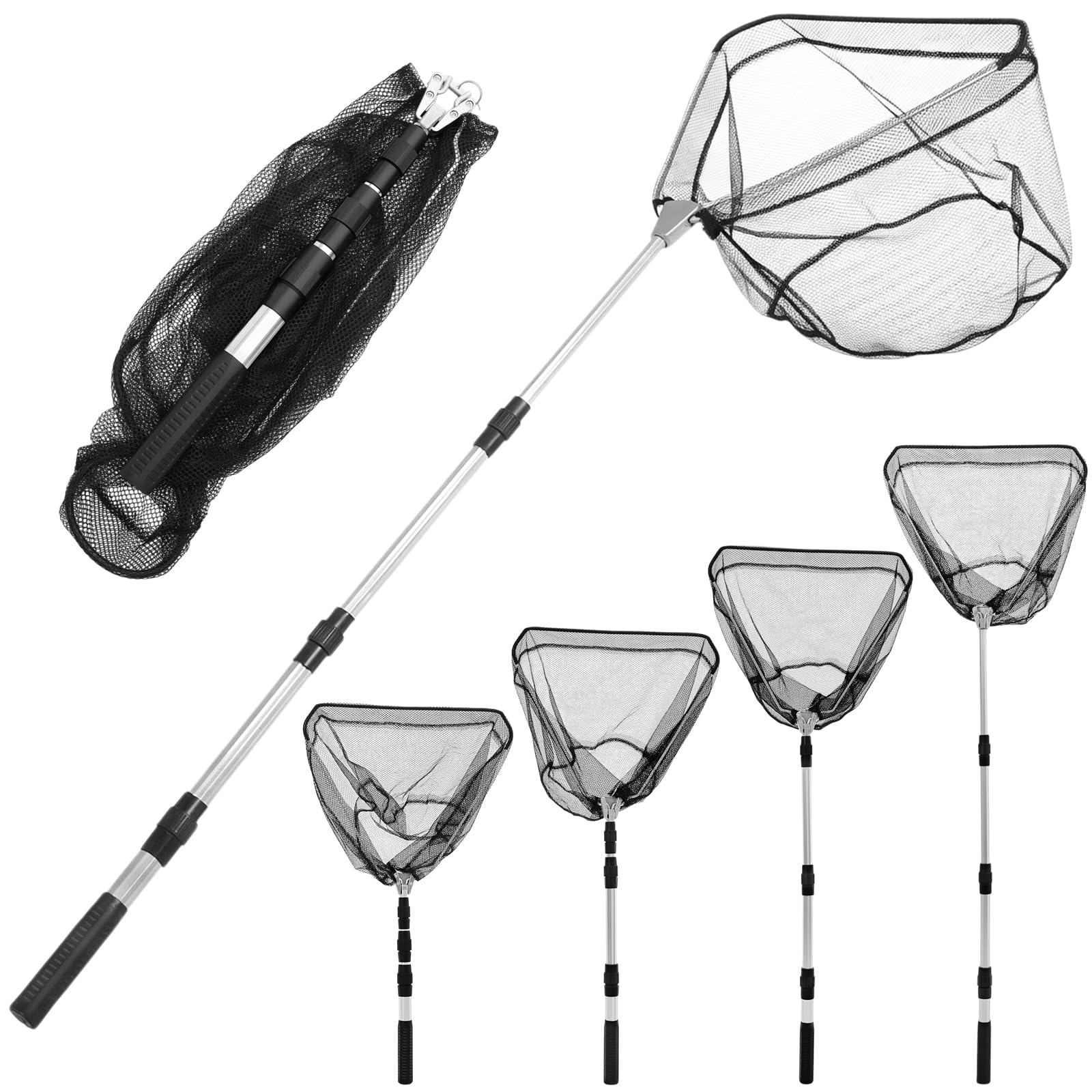 3/4pcs Fishing Landing Net with Telescopic Pole