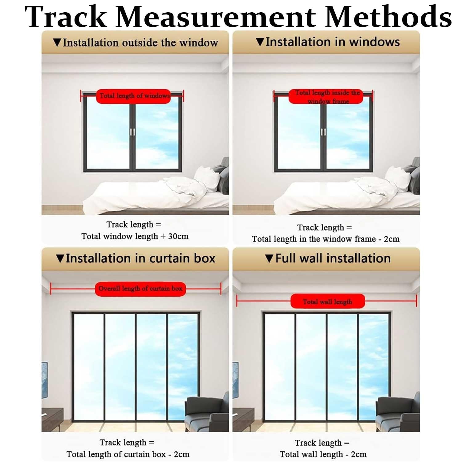 Heavy-Du Double rail pour fenêtre et plafond - Séparateur de pièce facile à installer - Pour salon et chambre à coucher - 4,2 m / 13.8ft