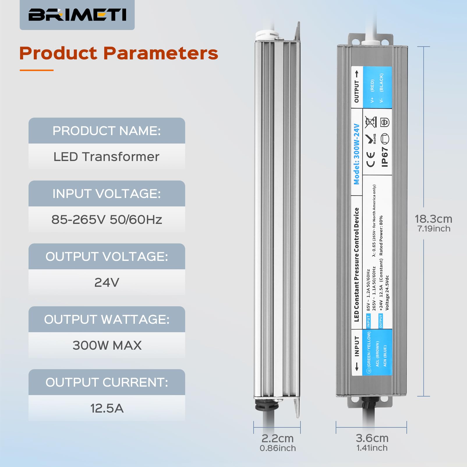 BRIMETI Transformateur LED 220V 24V 400W Alimentation Dimmable Basse Tension Driver 220V AC à 24V DC 16.6A Ultra Mince Convertisseur Transfo Constante Intérieur Transformateur Pour LED Bande Lumineuse