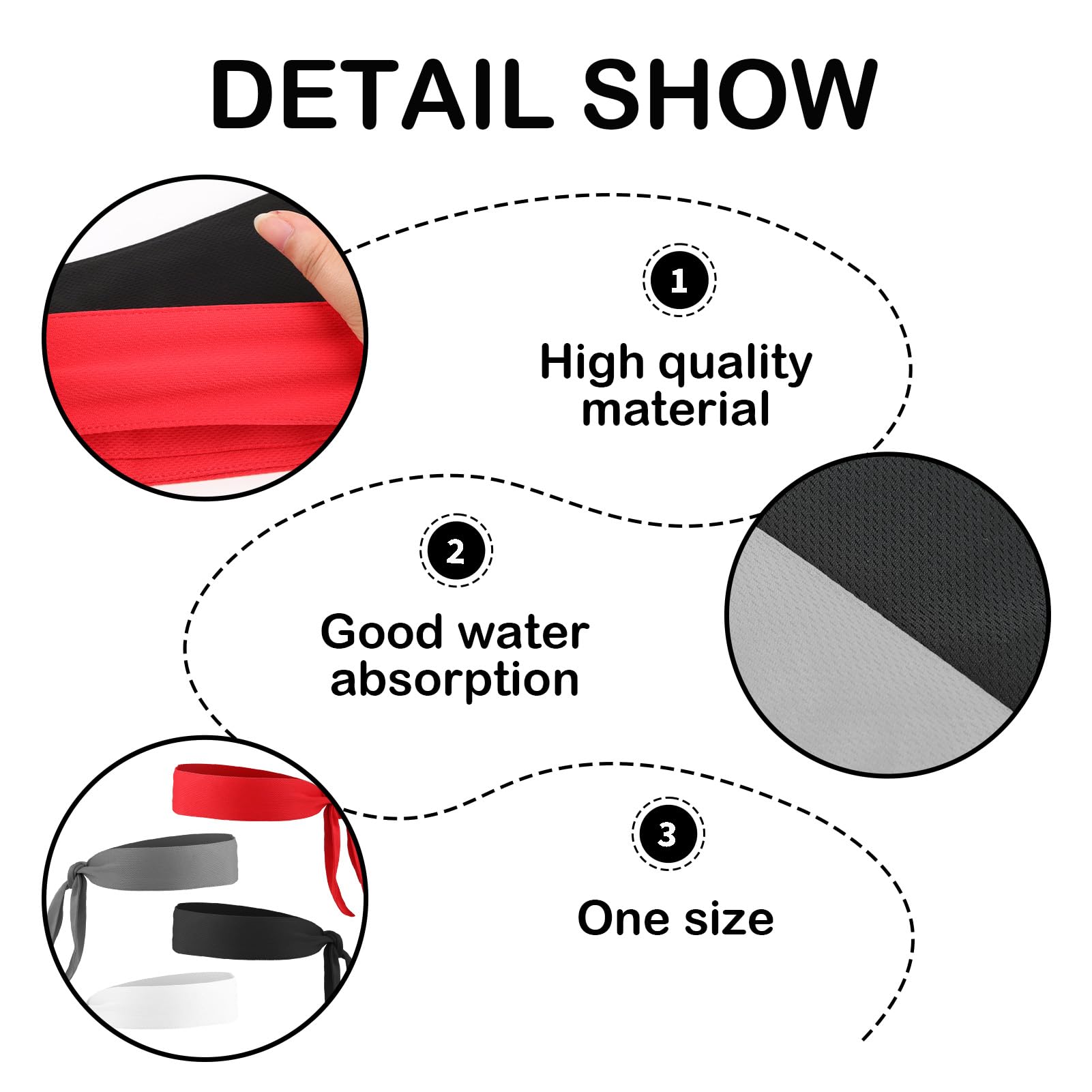 Set 4 Fascie Sportive Traspiranti - Per Allenamento, Corsa, Yoga - Uomo E Donna - Foto 12