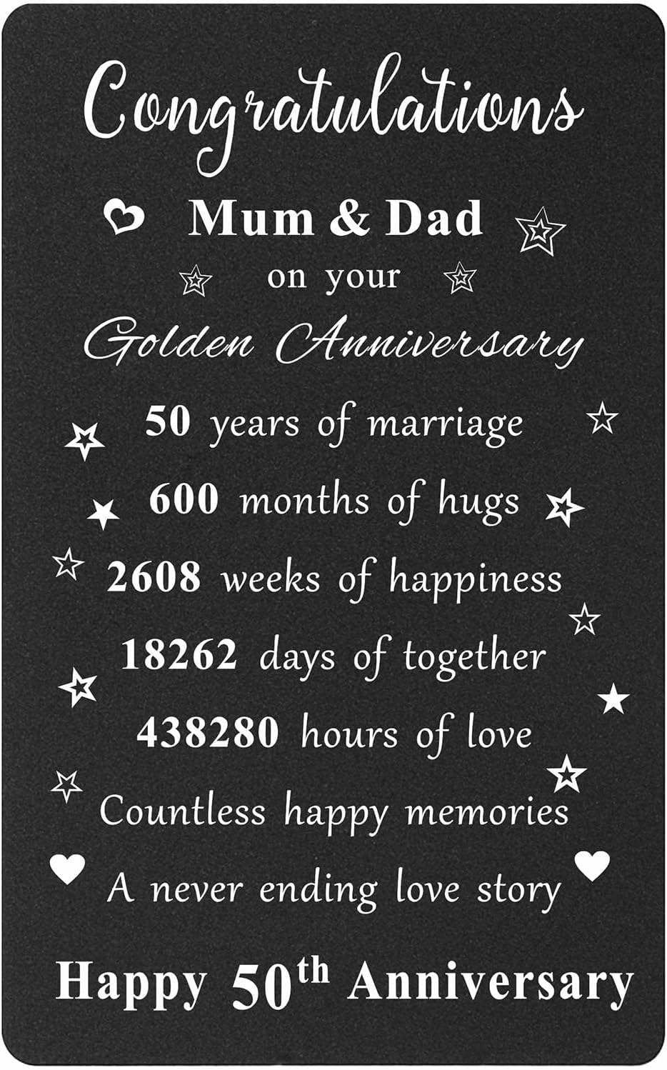 50th Wedding Anniversary Cards - Printable Anniversary Cards - View #5
