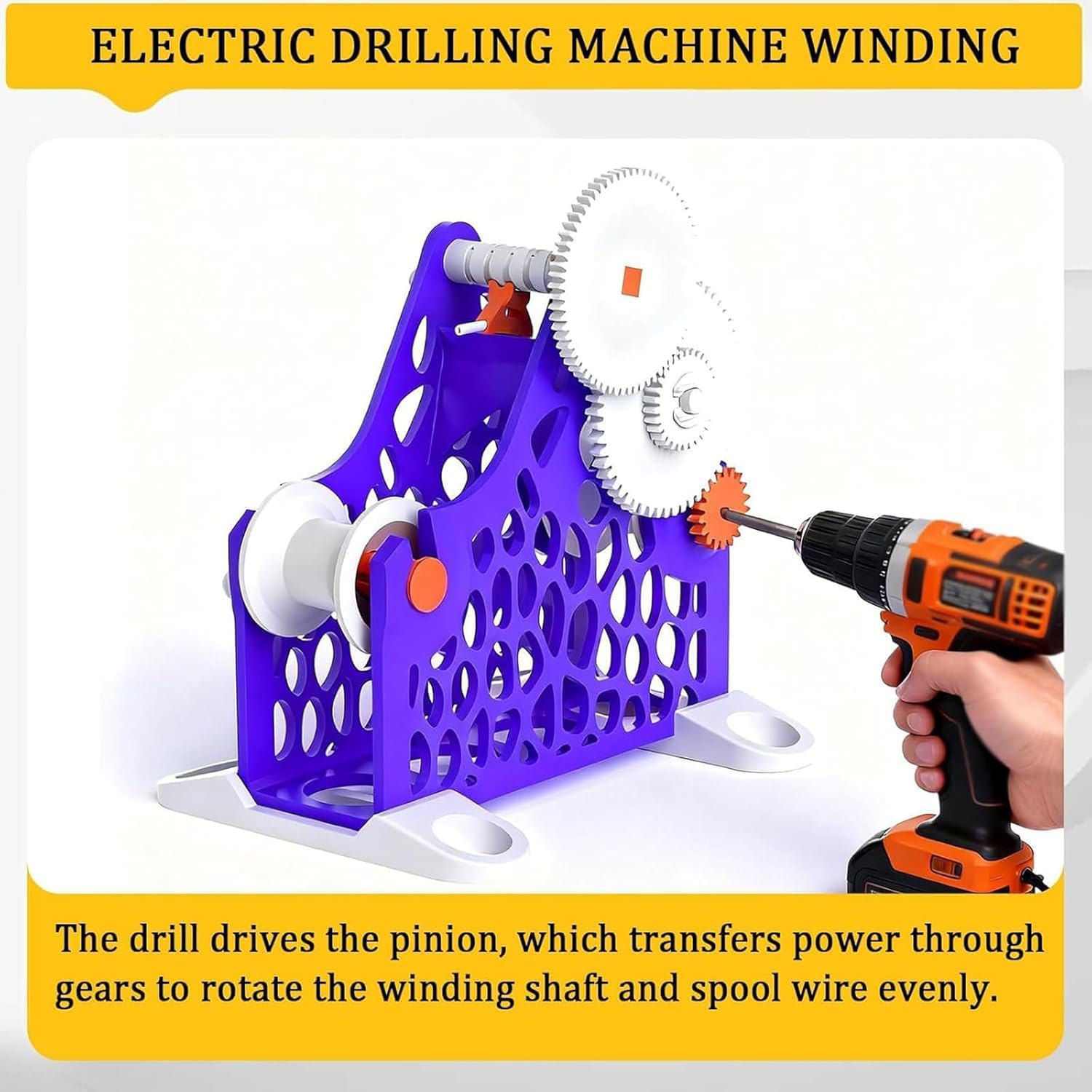 3D Printer Filament Retractor, Hand-cranked Consumables Winder for 1kg Spools, High-Efficiency Winding & Neat Winding Uniform Without Tangling, Removable Modular Design for 3D Printing Enthusiasts