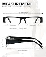 Vista 4 de SODQW Office-Siren Y2K - Lentes de luz azul para mujer, rectangulares, con marco semi sin montura antiluz azul, lentes de computadora