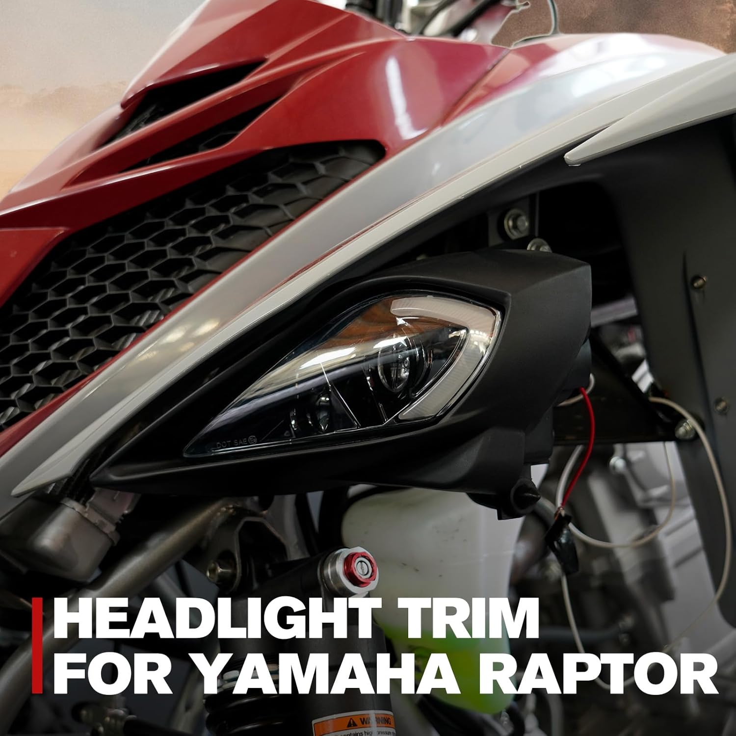 A & UTV PRO Headlight Covers for Yamaha Raptor 700 250 350, Left & Right Headlight Covers for Yamaha YFZ450 YFZ450R YFZ450X Wolverine 450 350 2006-2022, Headlamp Covers Trim Bezel Accessories, 2PCS