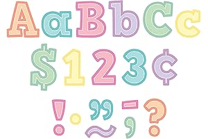 Teacher Created Resources Pastel Pop Bold Block 4" Letters Combo Pack