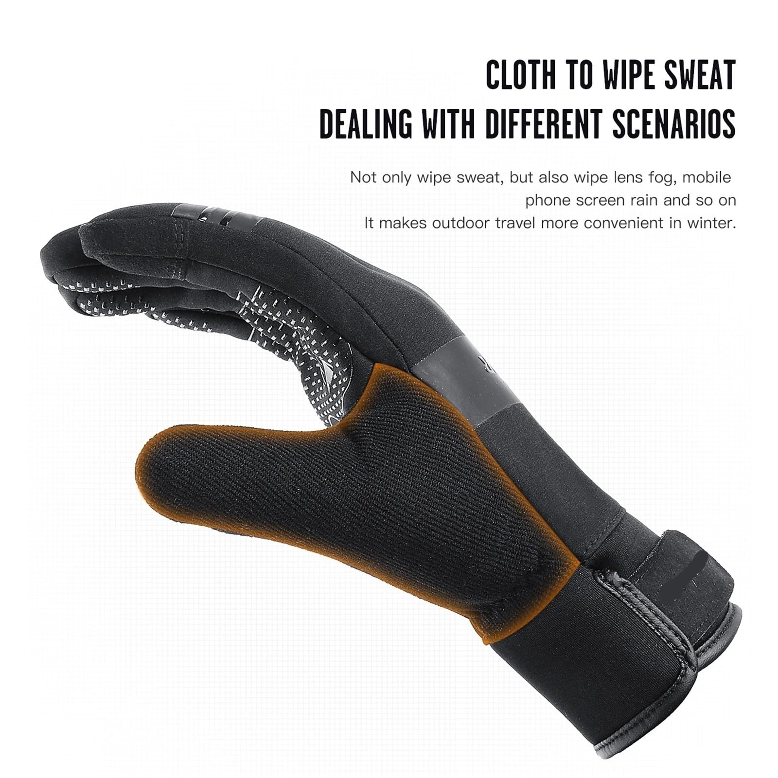 Gants d'escalade Gants d'escalade Gants de Moto d'hiver Scooter en Plein air Coupe-Vent Gants de Ski d'équitation Gants de vélo Chauds Noir Cyclisme pour Escalade(S)