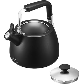 SILBERTHAL Induction Kettle 2.8 L with Loud Whistle - Stainless Steel Tea Kettle - Kettle for Camping - Whistling Kettle Black