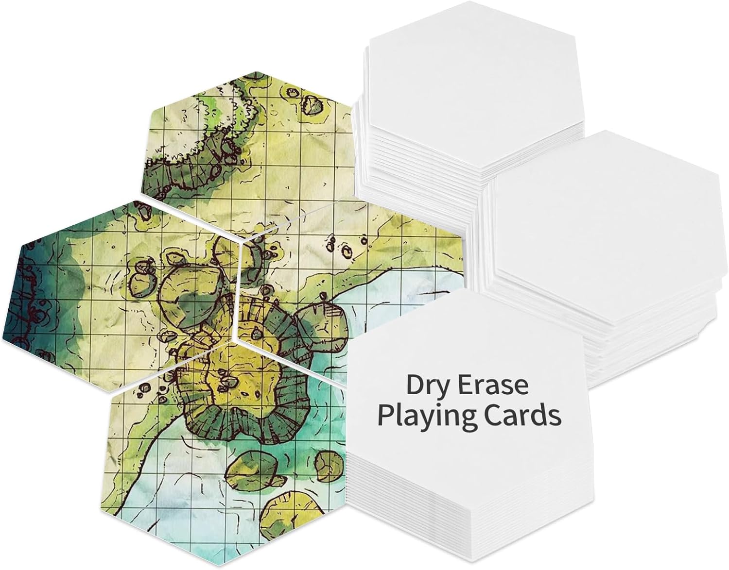 SMAODSGN 180 Pieces Hexagons for Board Games Hexagon Board