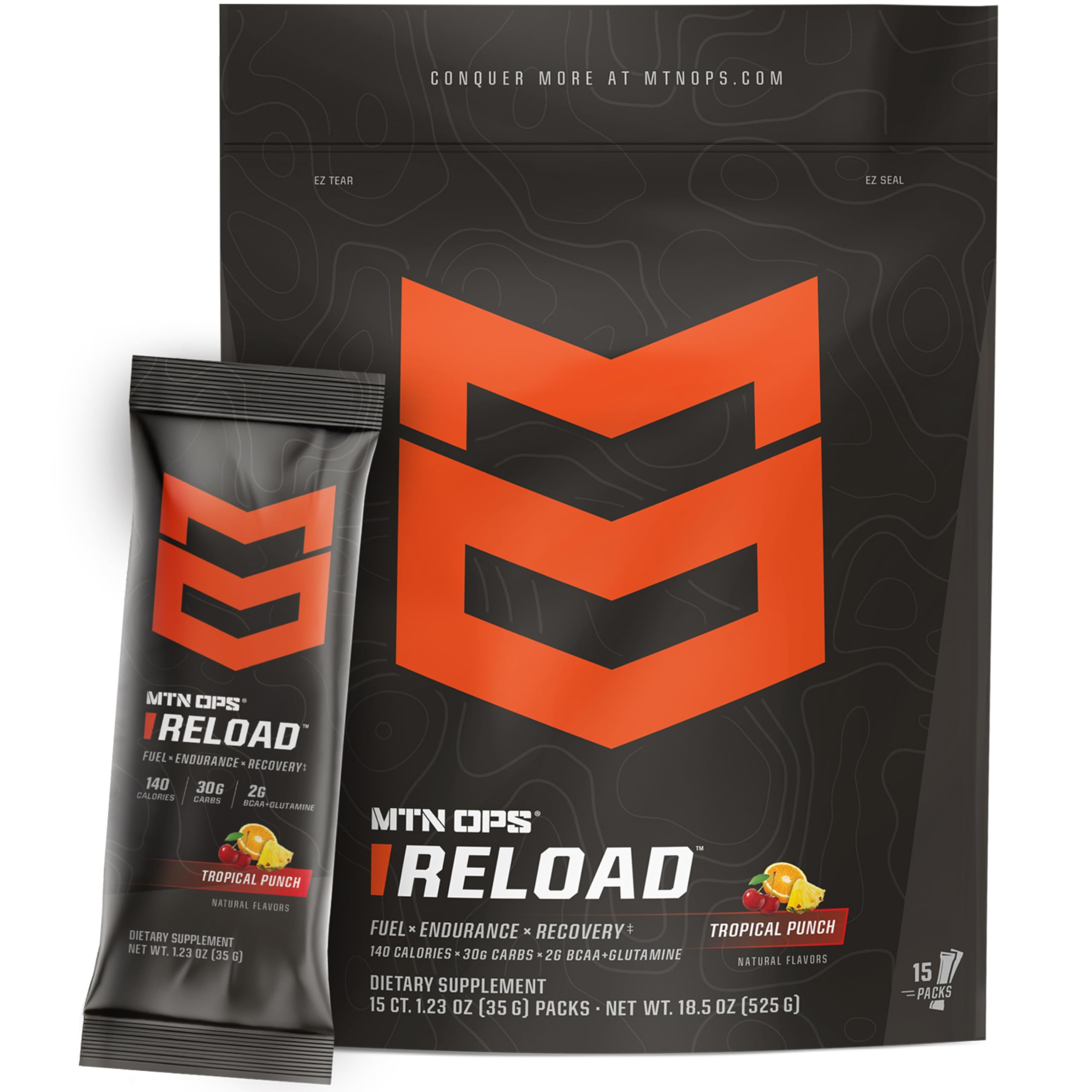 MTN OPS Reload Workout Carb Powder, Tropical Punch