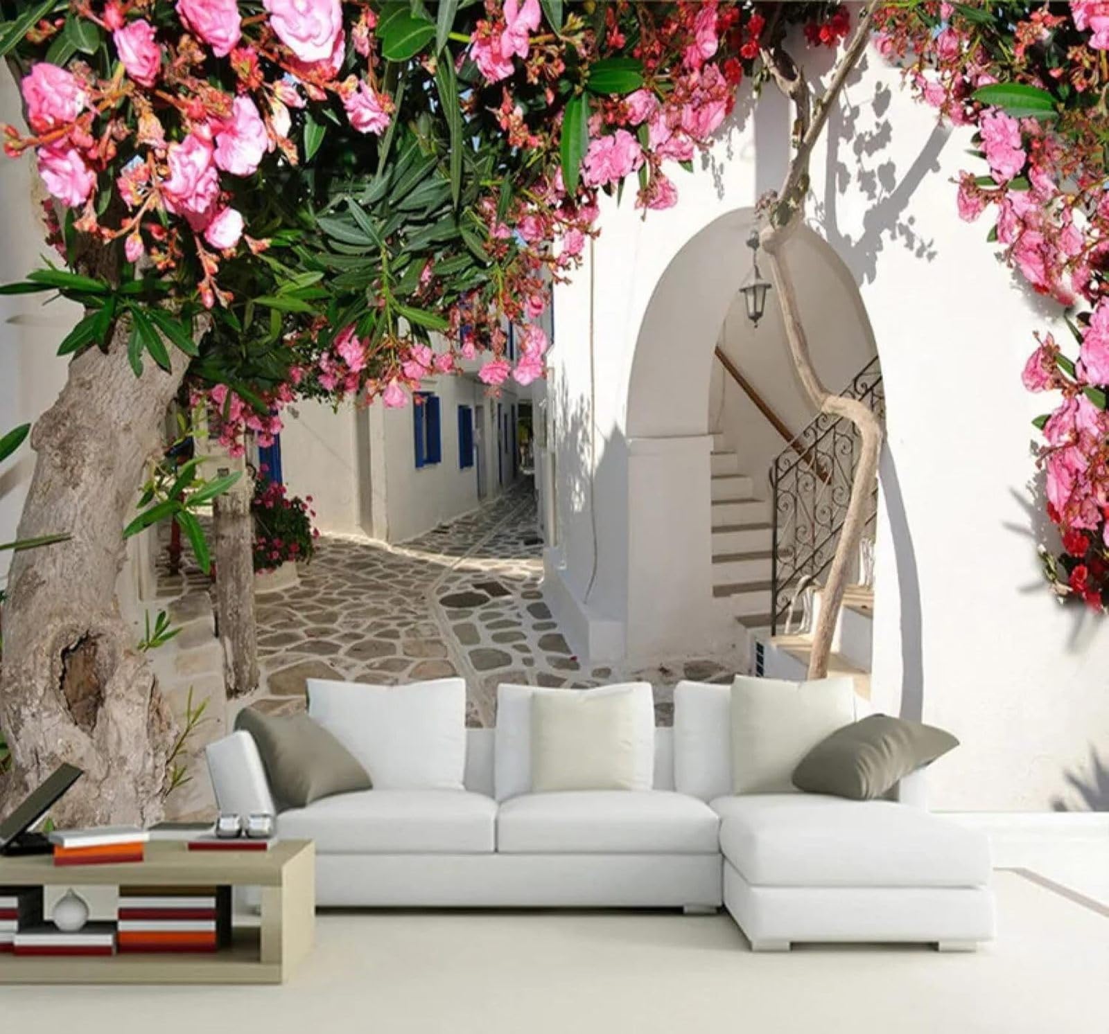 XLMING Urban Architecture Landscape Trees Flowers Spatial Expansion 3D Wallpaper Luxury Home Dining Decor Paste Sofa Living Room The Wall for Bedroom Mural-430cm×300cm