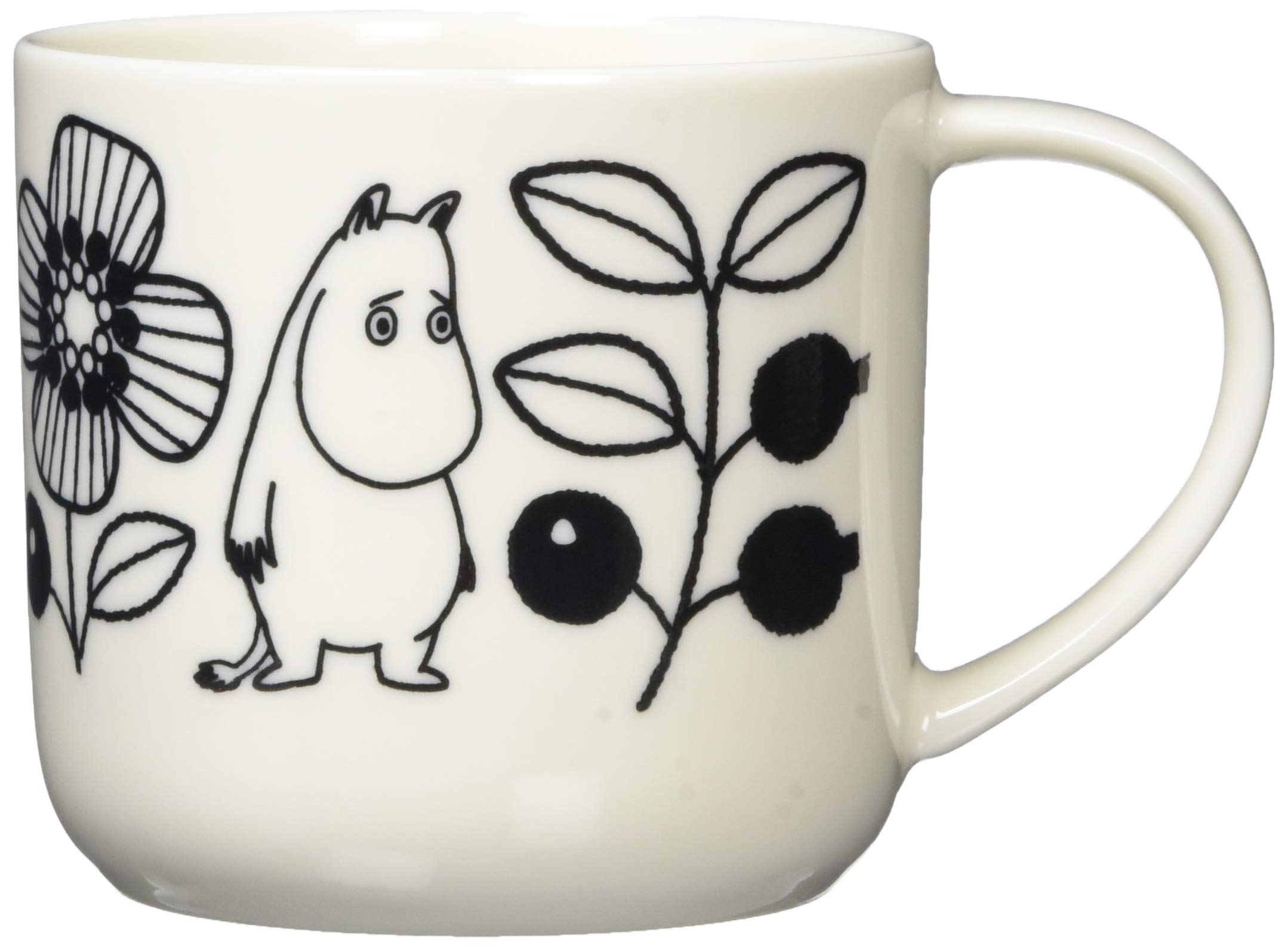 新品 ムーミン ベリーシリーズ モノクロ 大皿 21.5cmサイズ