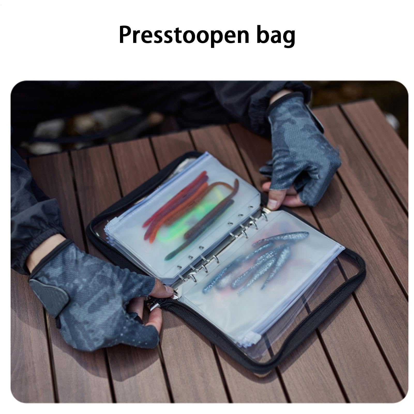 Borsa Per Esche Artificiali - Raccoglitore Per Esche Ad Anelli In PVC Trasparente Da 10 Pagine, Raccoglitore Per Attrezzatura Da , Materiale Impermeabile, Impugnatura Rinforzata, Cerniera Resiste