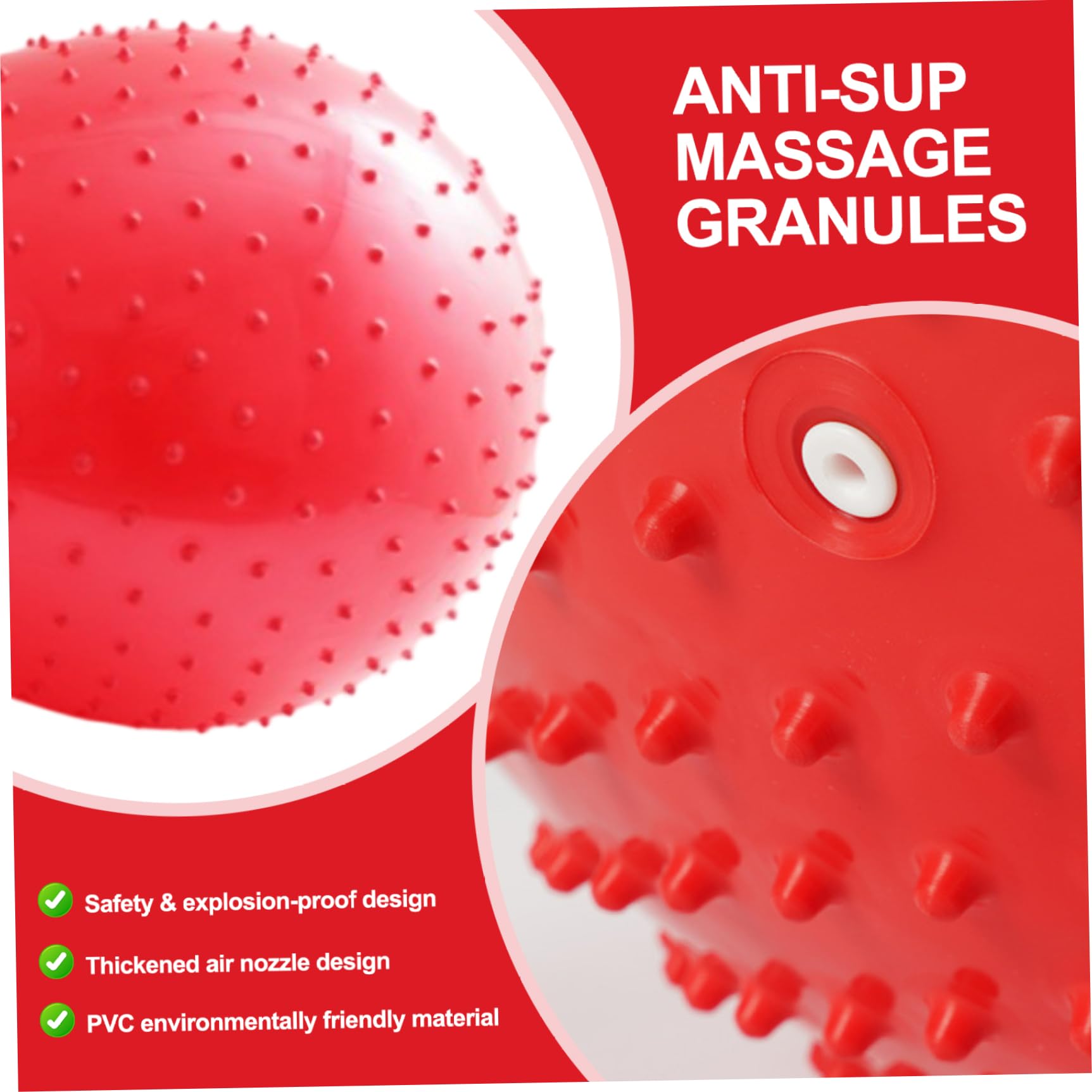 Erdnussball, 35x18 -Zoll -PVC -aufblasbarer Yoga -Ball für die Schwangerschaft mit Pumpe & Spot, Anti -Burst -Safe -Fitness -Geräte für Zuhause, Fitnessstudio, Übungsbälle