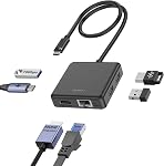 BENFEI HUB USB C 6en1 avec HDMI (4K@60Hz), Ethernet 100Mbps, Alimentation 100W, 1*USB 3.2 10Gbps et 2*USB 2.0, Compatible avec iPhone 16 Pro/Max MacBook iPad Pro iMac S23 XPS17